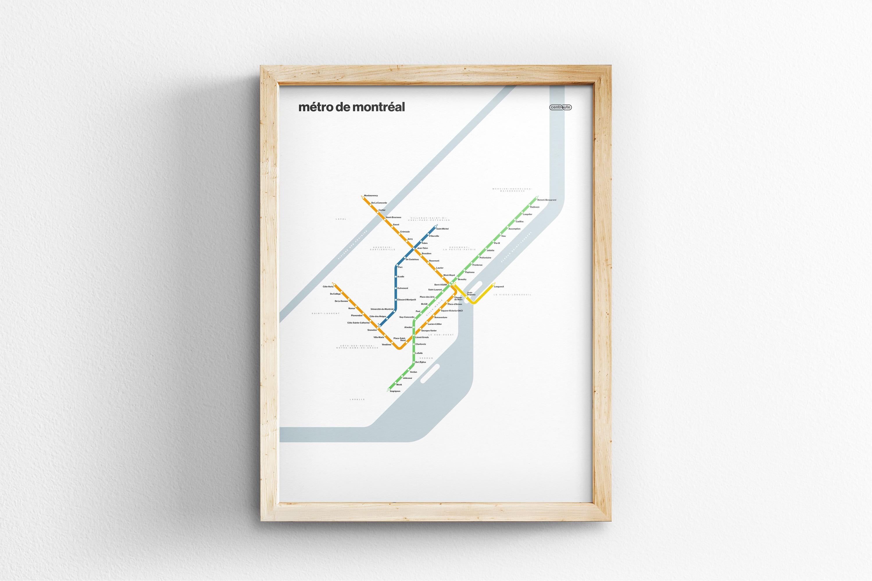 Montreal Metro / Light Mode System Map