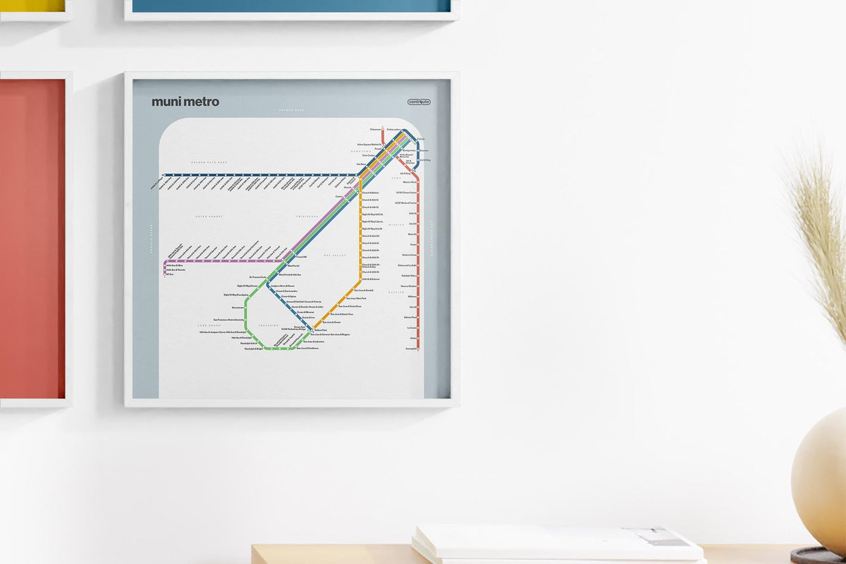 MUNI Metro Map – Light Mode