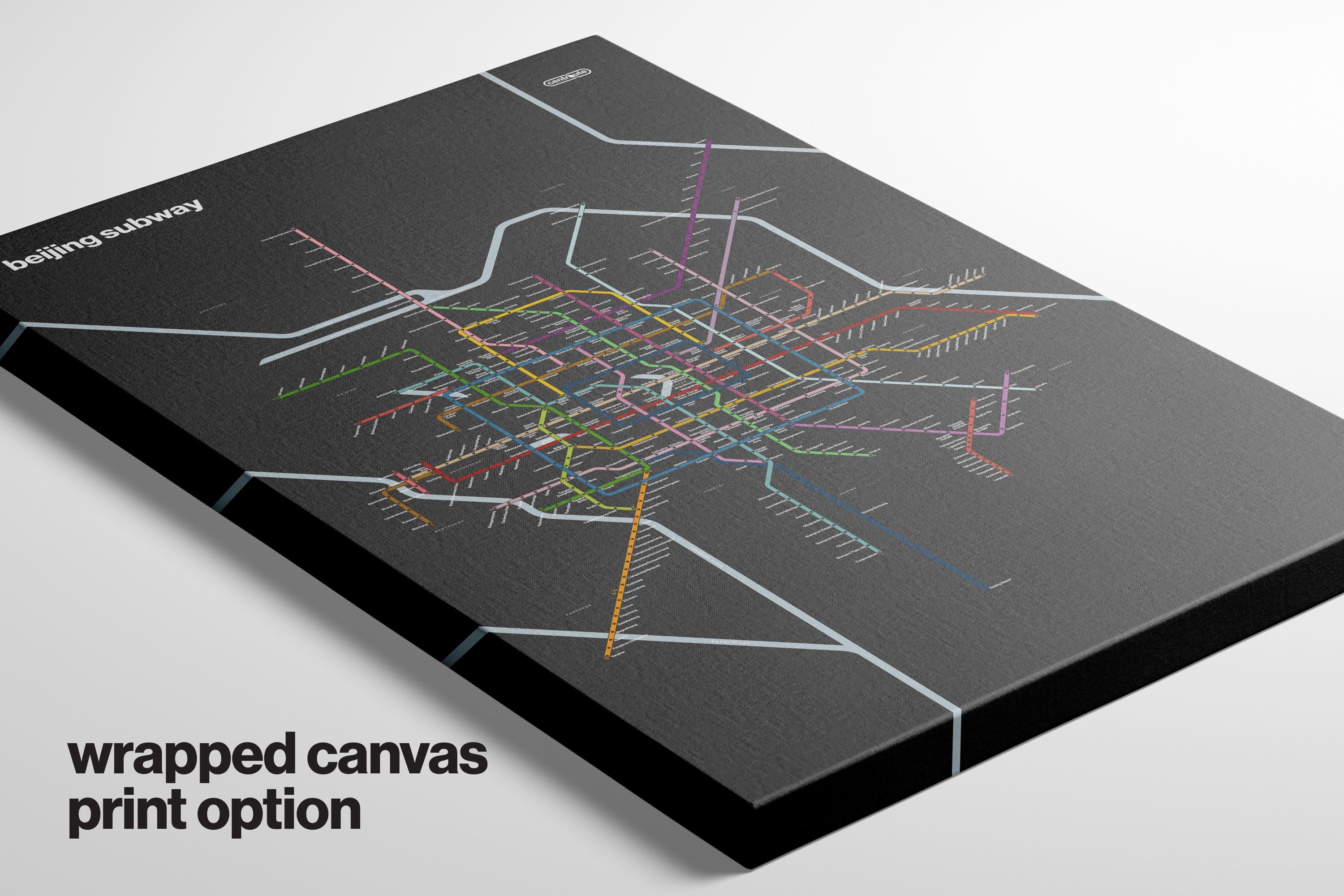 Beijing Metro / English Dark Mode System Map