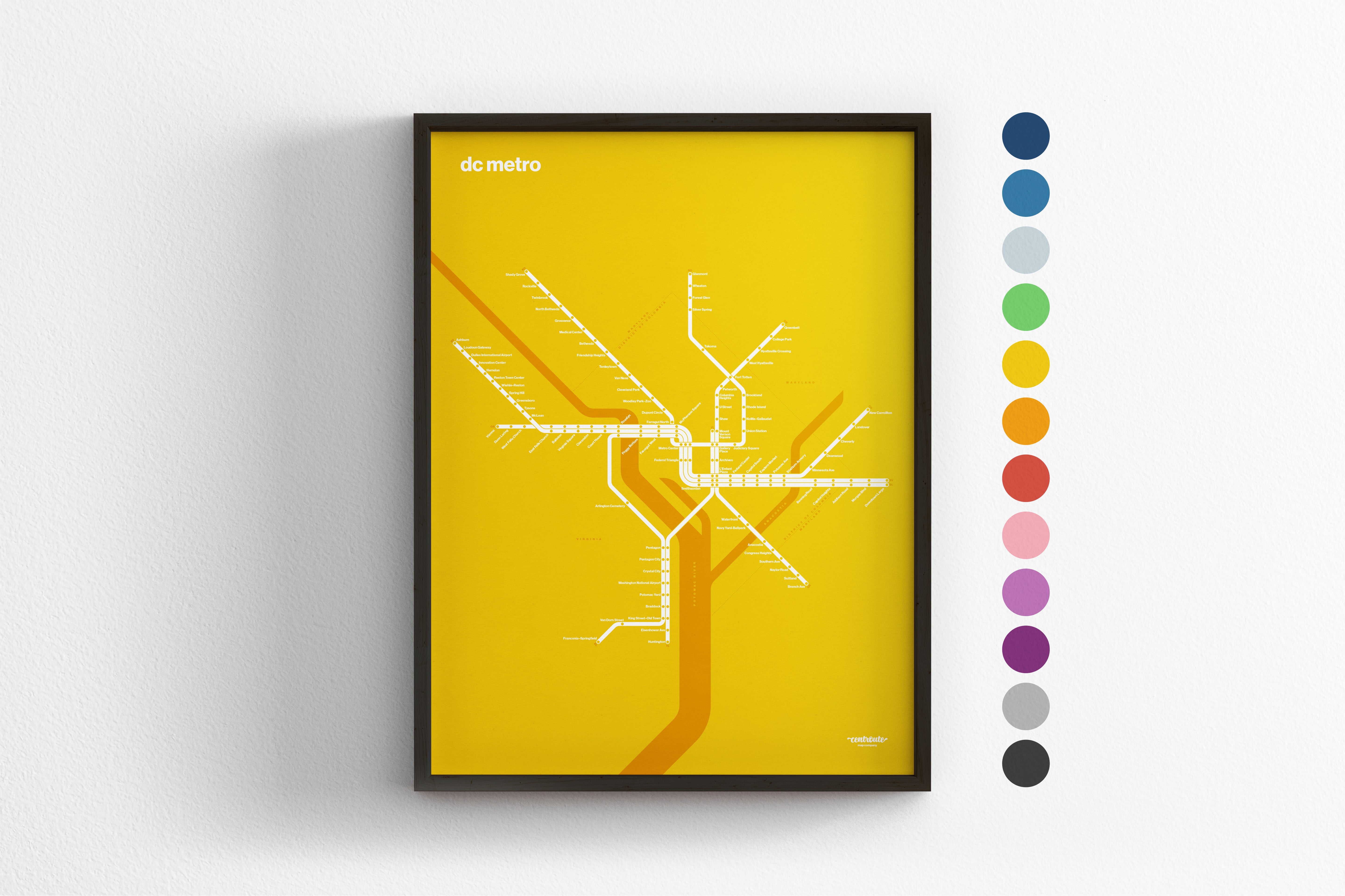 DC Metro / Color Mode System Map