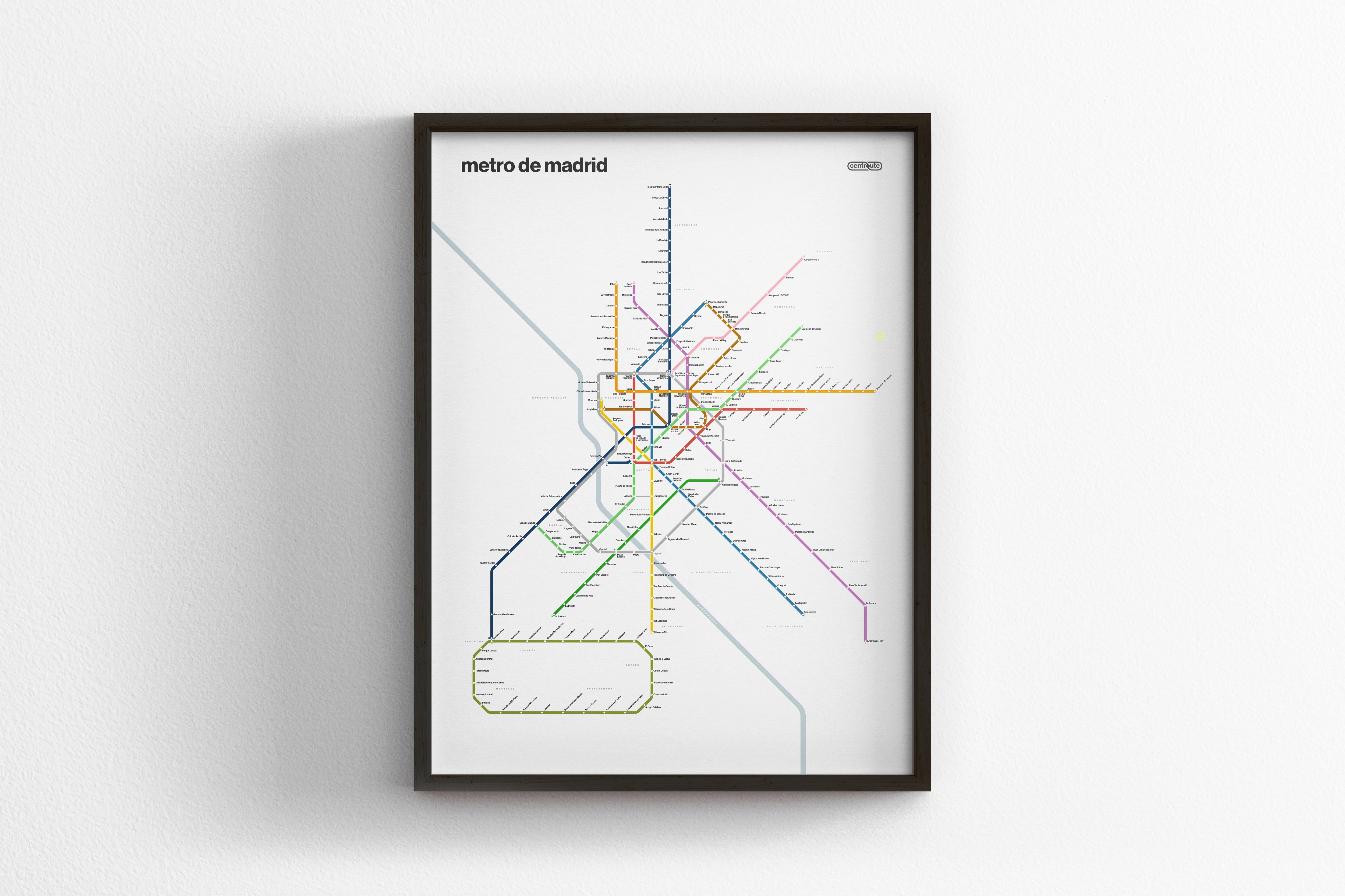 Madrid Metro / Light Mode Map