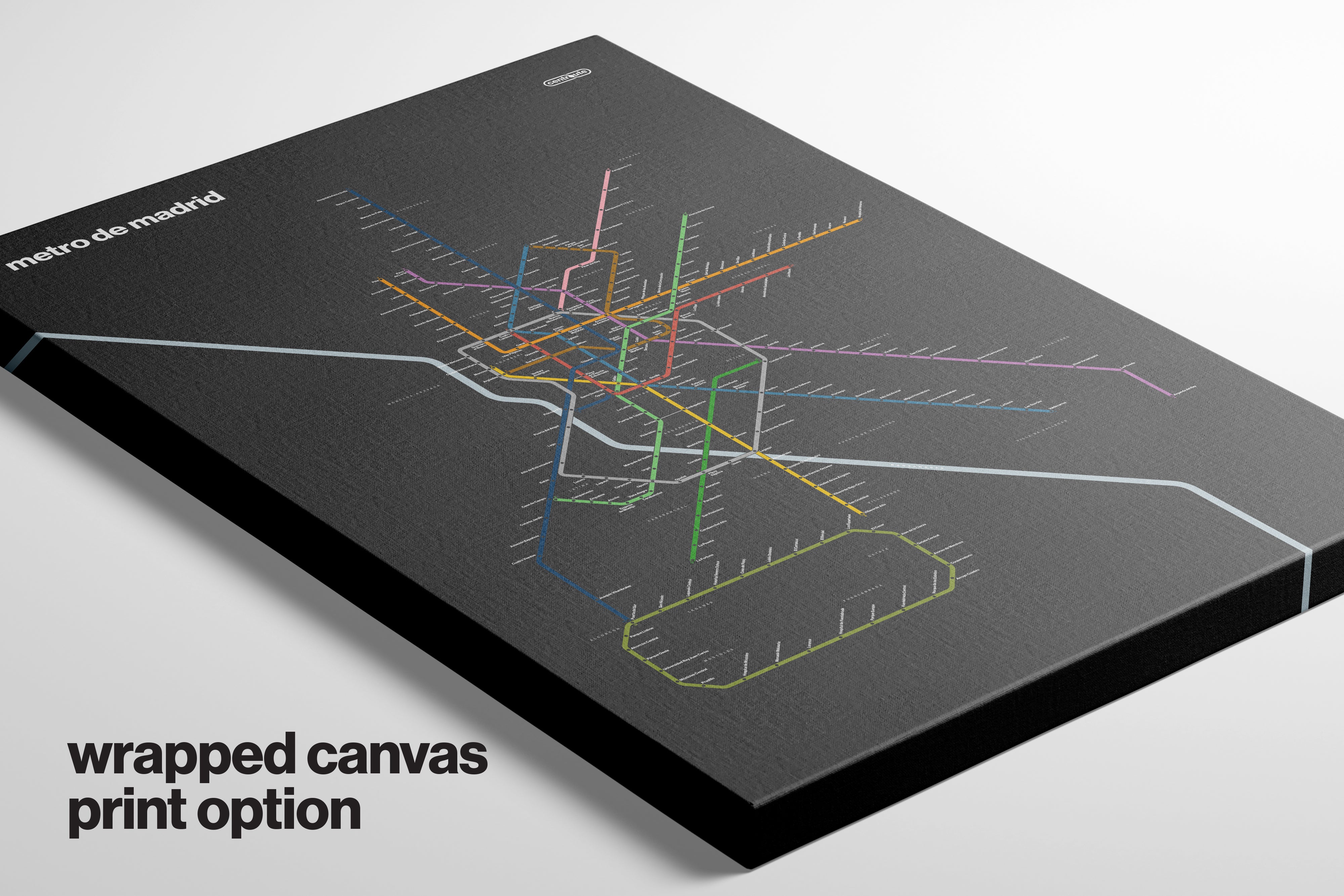 Madrid Metro / Dark Mode Map