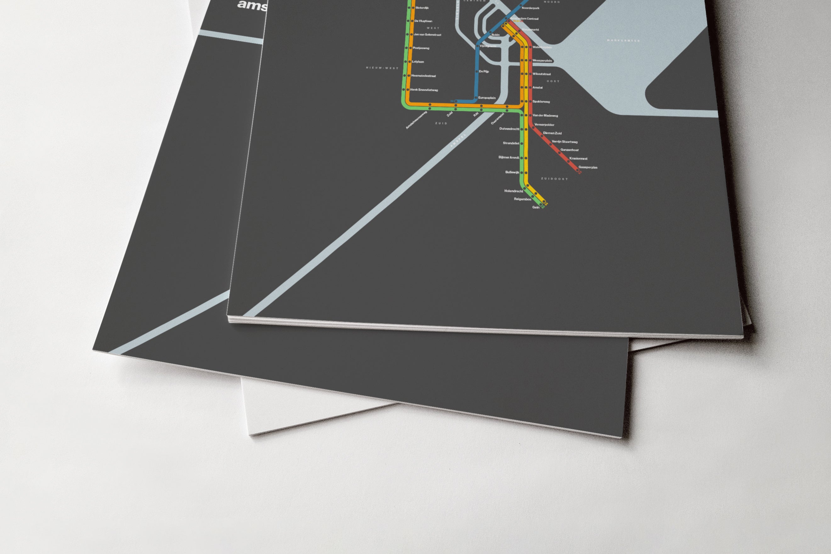 Amsterdam Metro / Dark Mode System Map