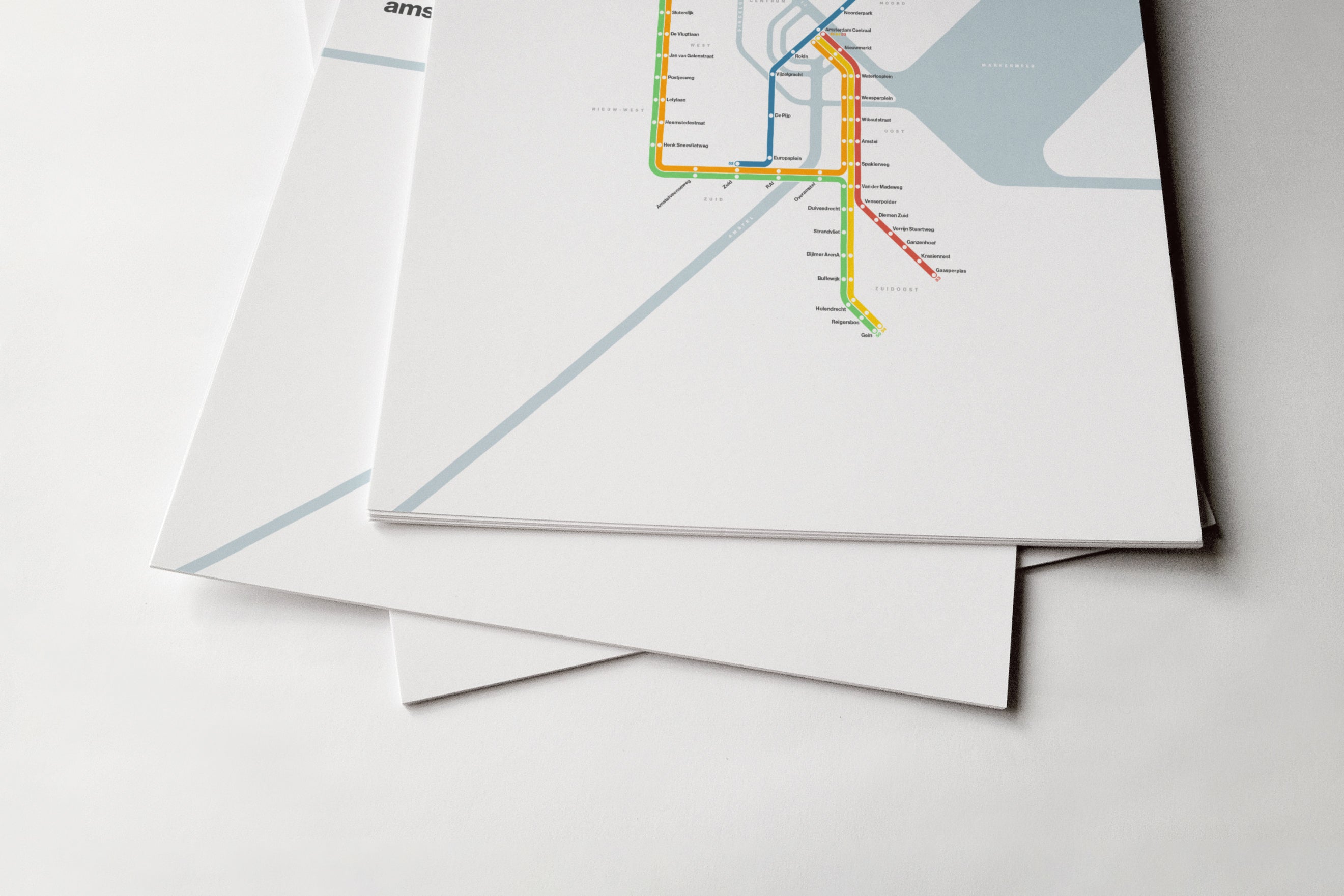 Amsterdam Metro / Light Mode System Map