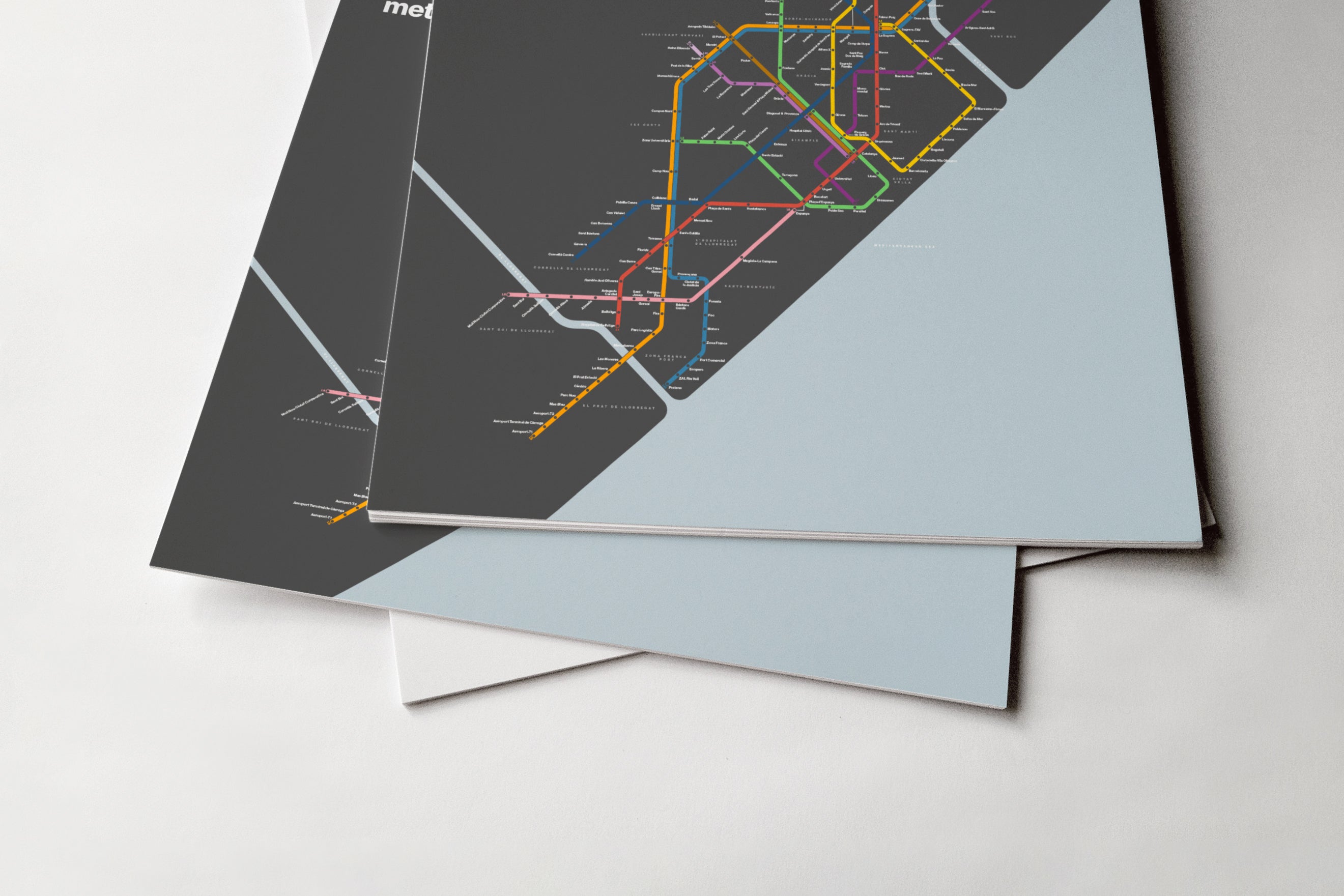 Barcelona Metro / Dark Mode System Map