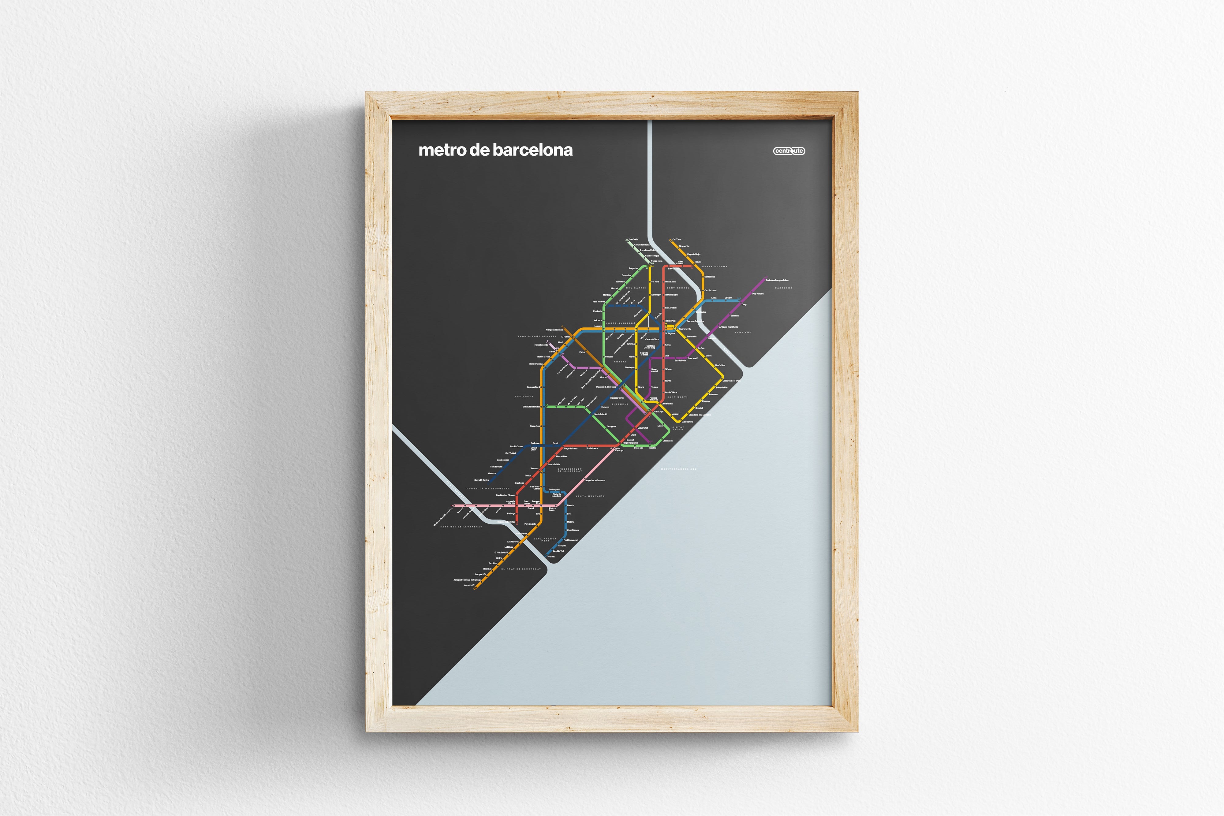 Barcelona Metro / Dark Mode System Map