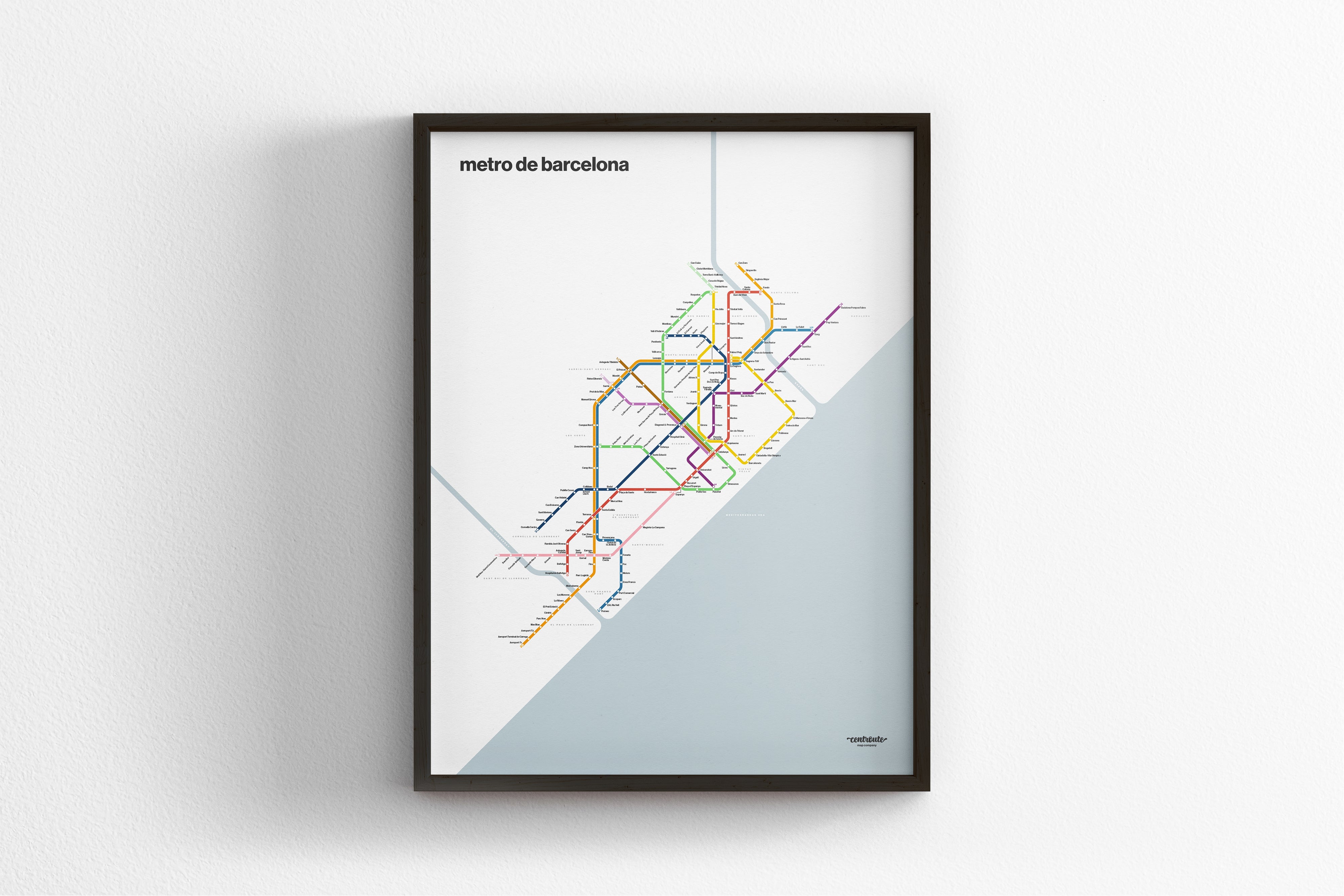 Barcelona Metro / Light Mode System Map