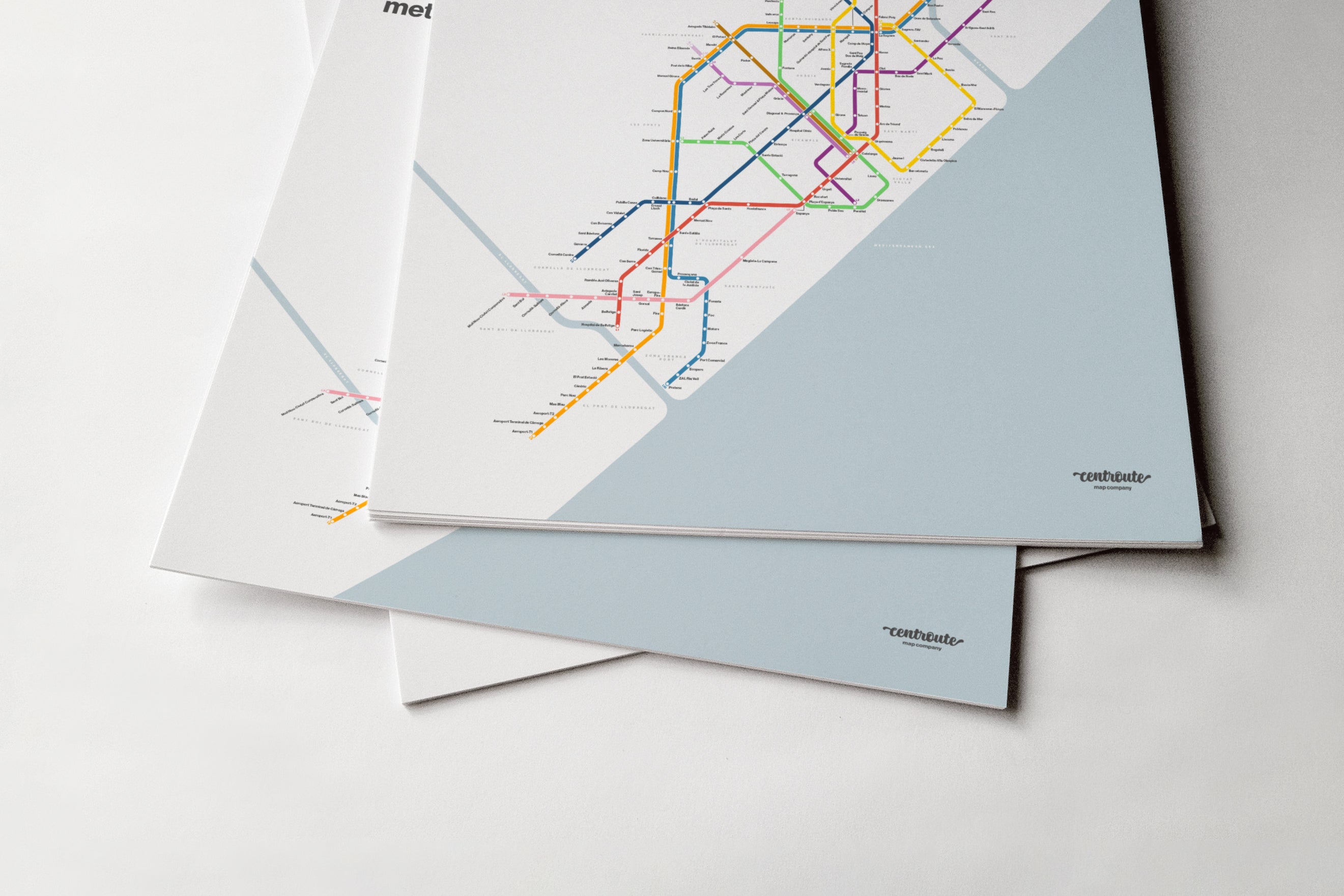 Barcelona Metro / Light Mode System Map