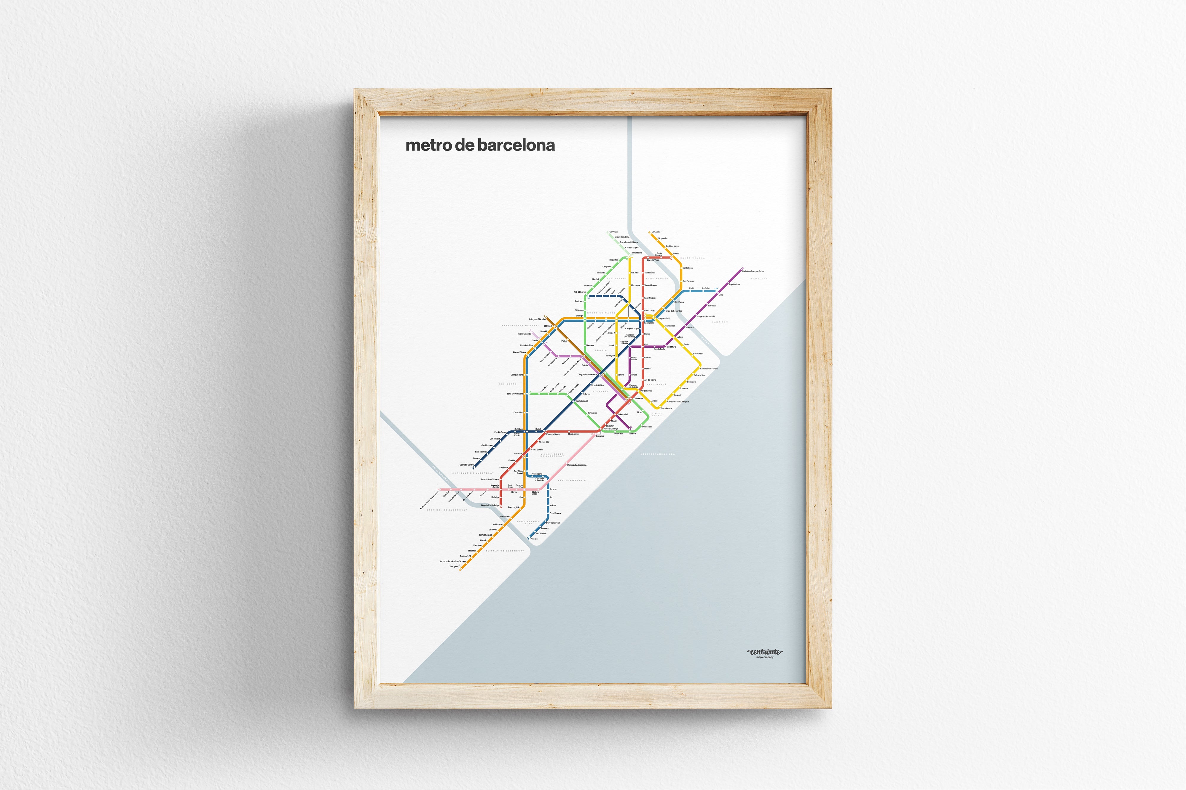 Barcelona Metro / Light Mode System Map