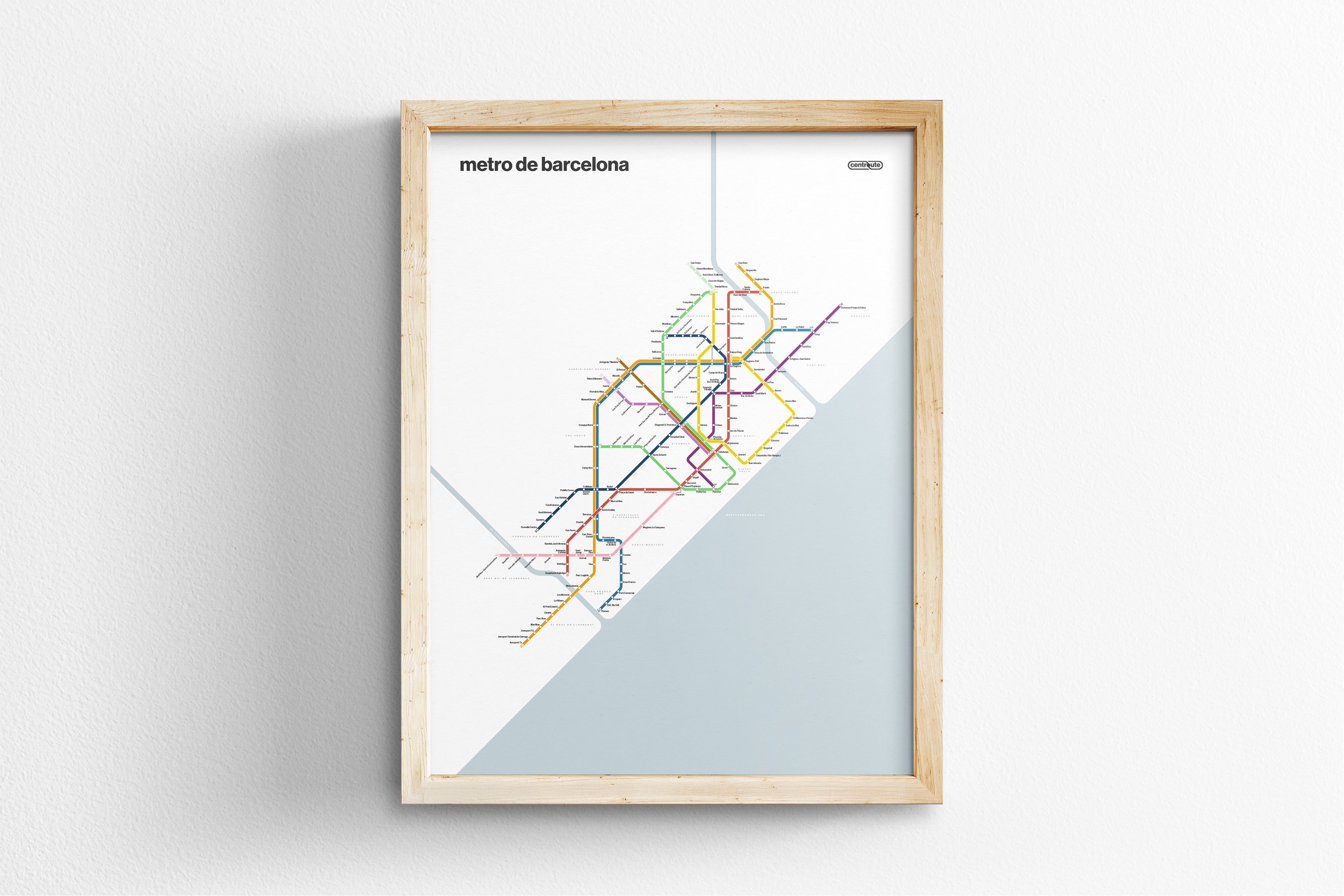 Barcelona Metro / Light Mode System Map