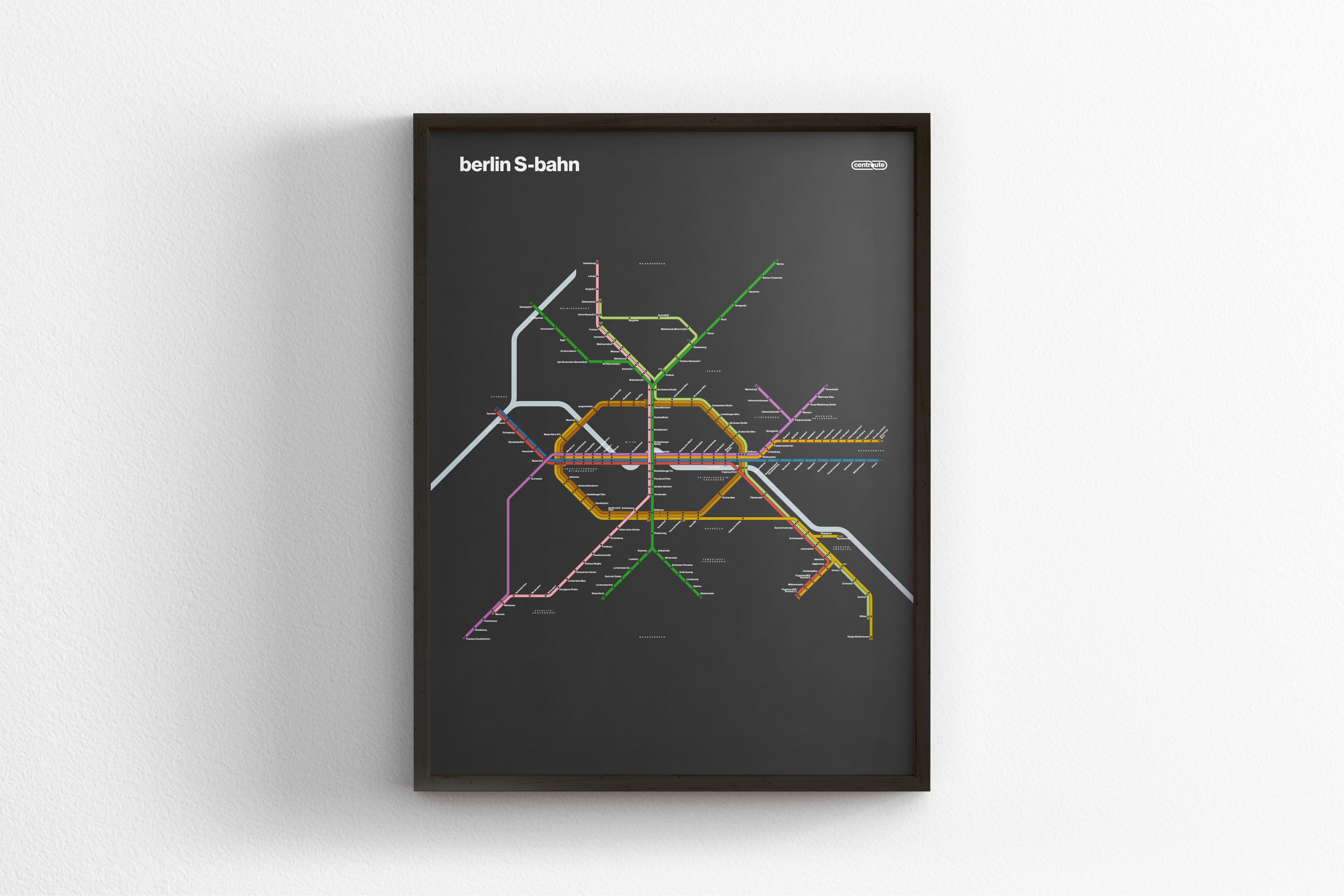 Berlin S-Bahn / Dark Mode System Map