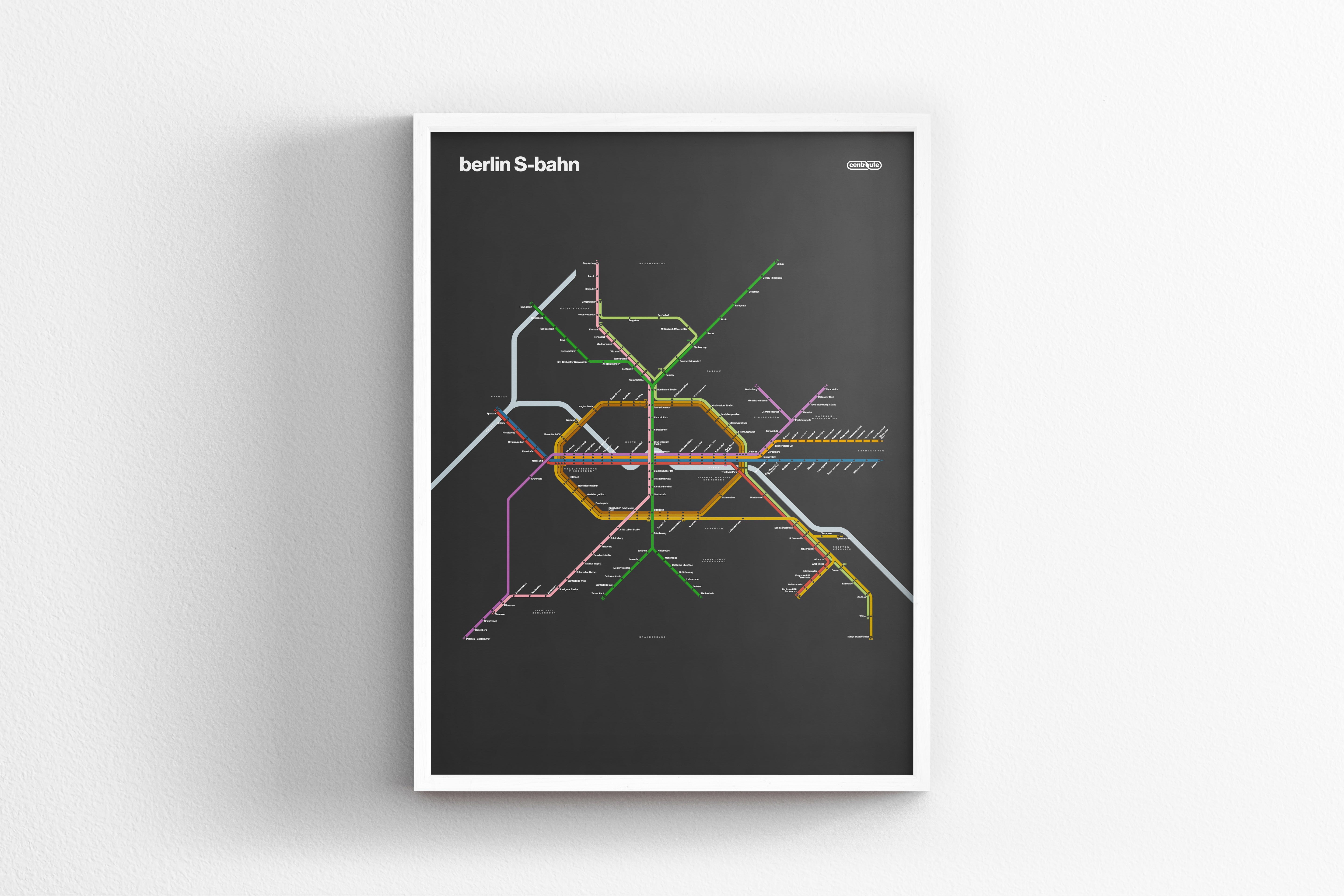 Berlin S-Bahn / Dark Mode System Map