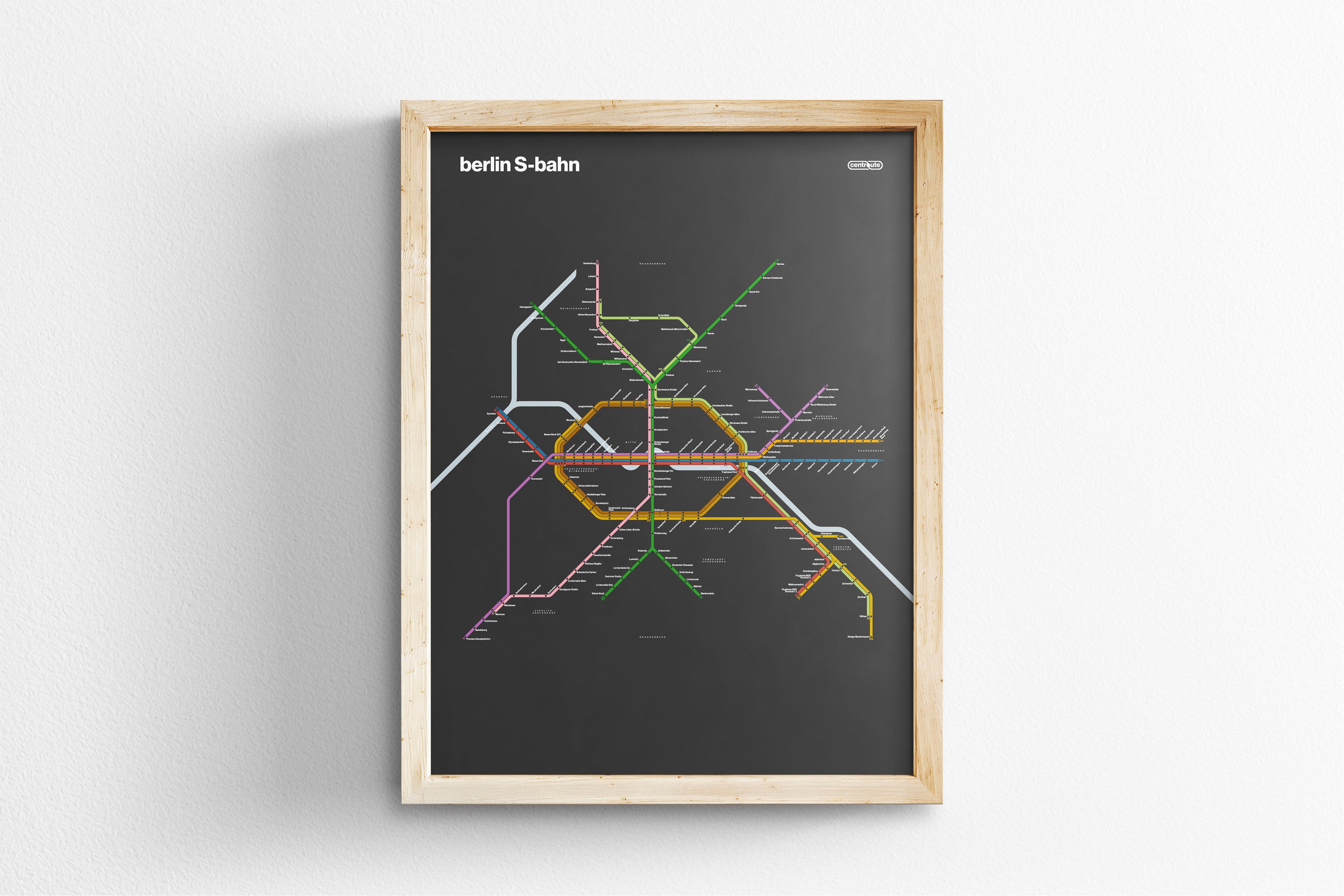 Berlin S-Bahn / Dark Mode System Map