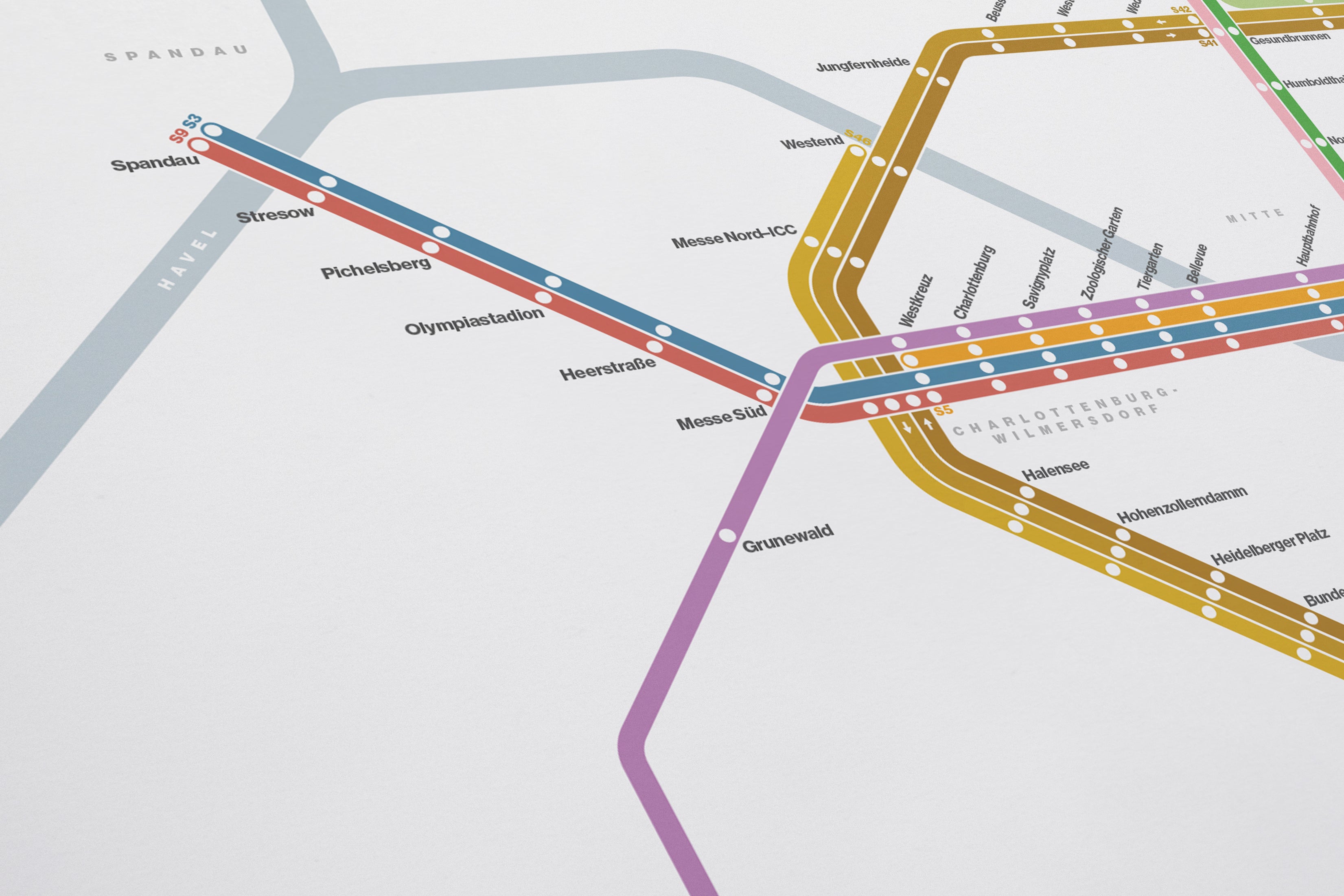 Berlin S-Bahn / Light Mode System Map