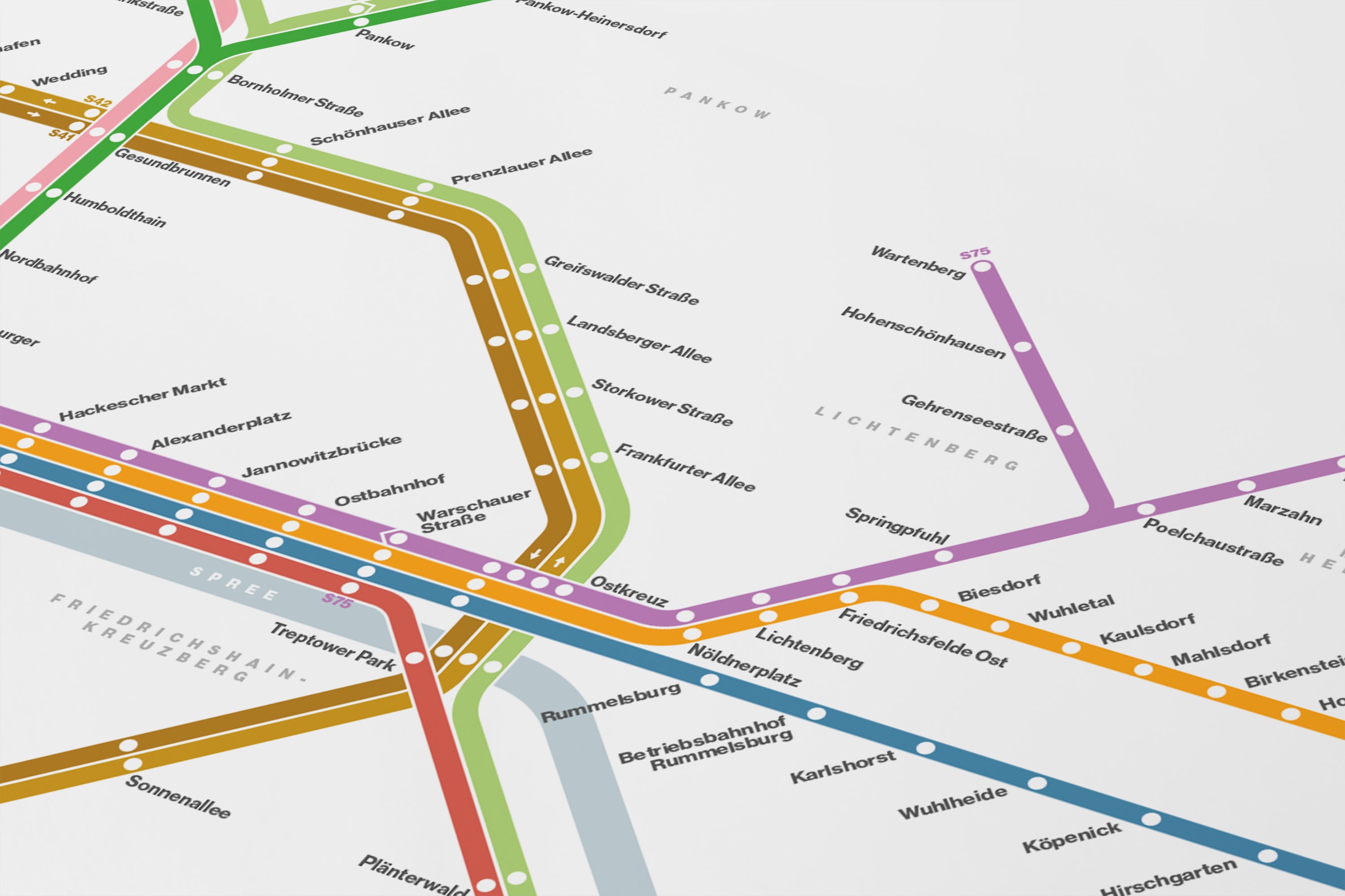 Berlin S-Bahn / Light Mode System Map
