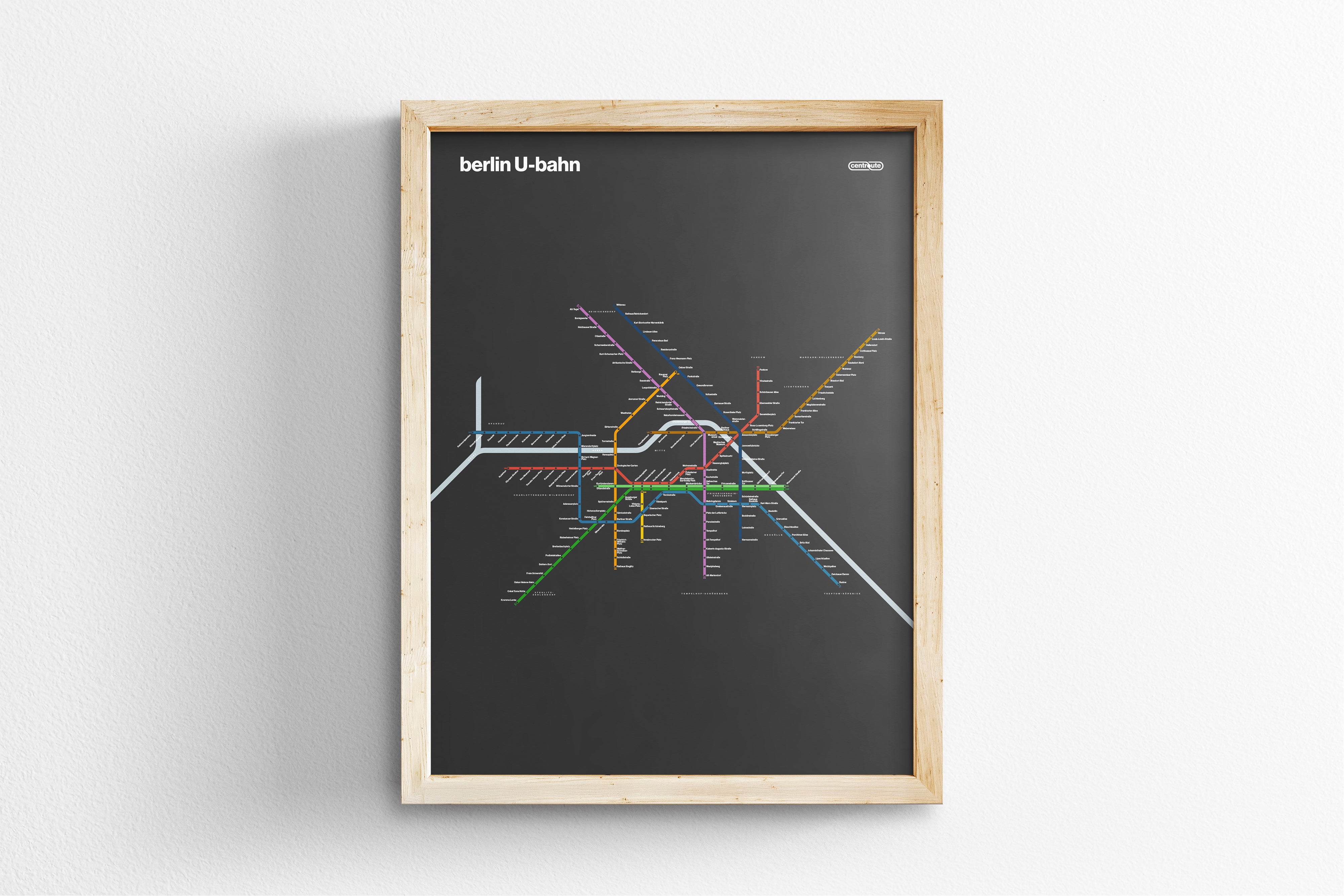 Berlin U-Bahn / Dark Mode System Map