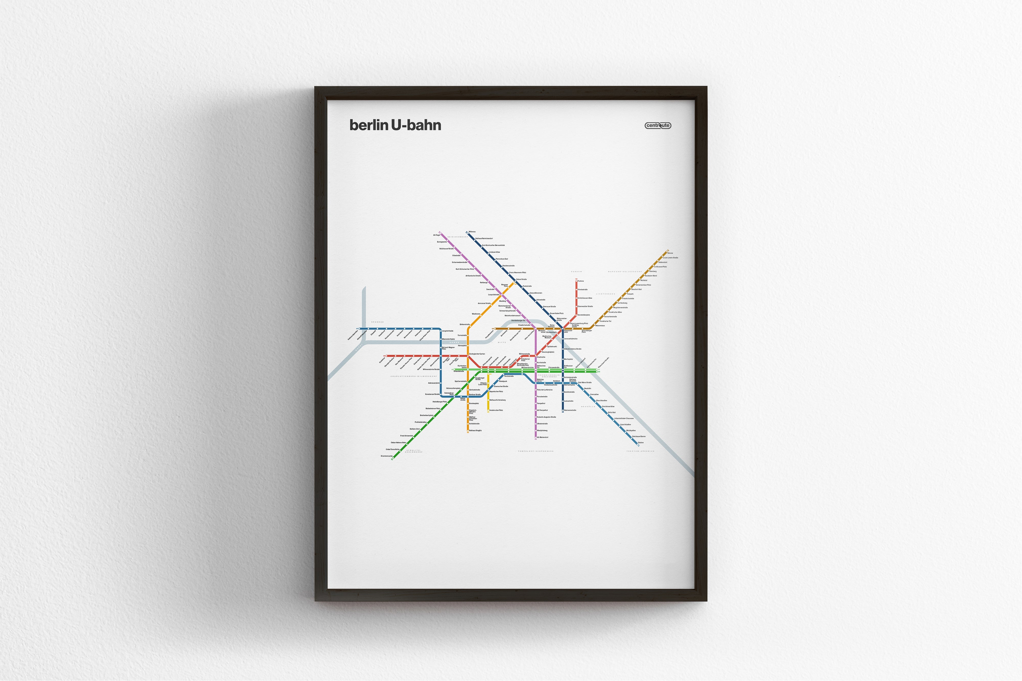 Berlin U-Bahn / Light Mode System Map