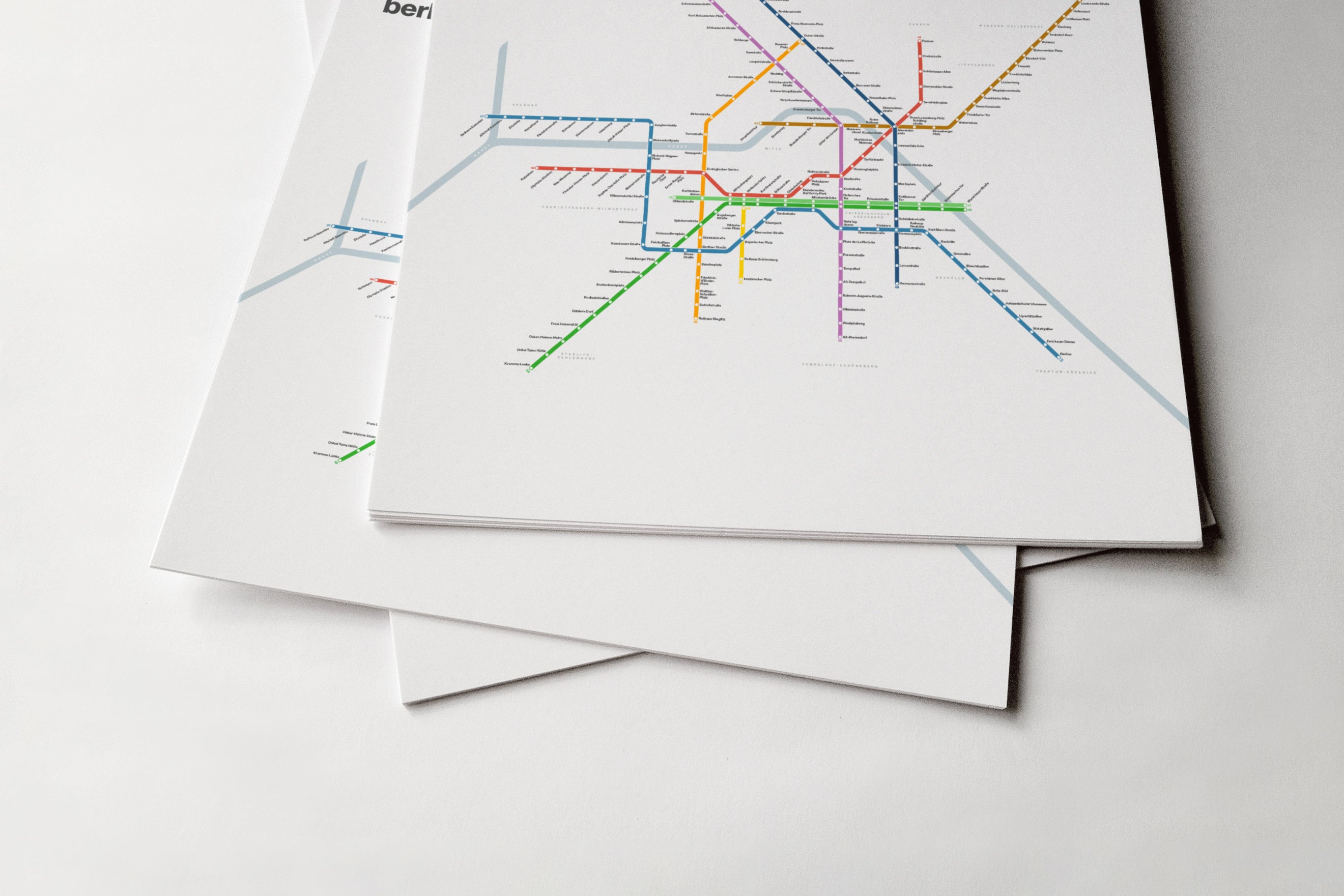 Berlin U-Bahn / Light Mode System Map