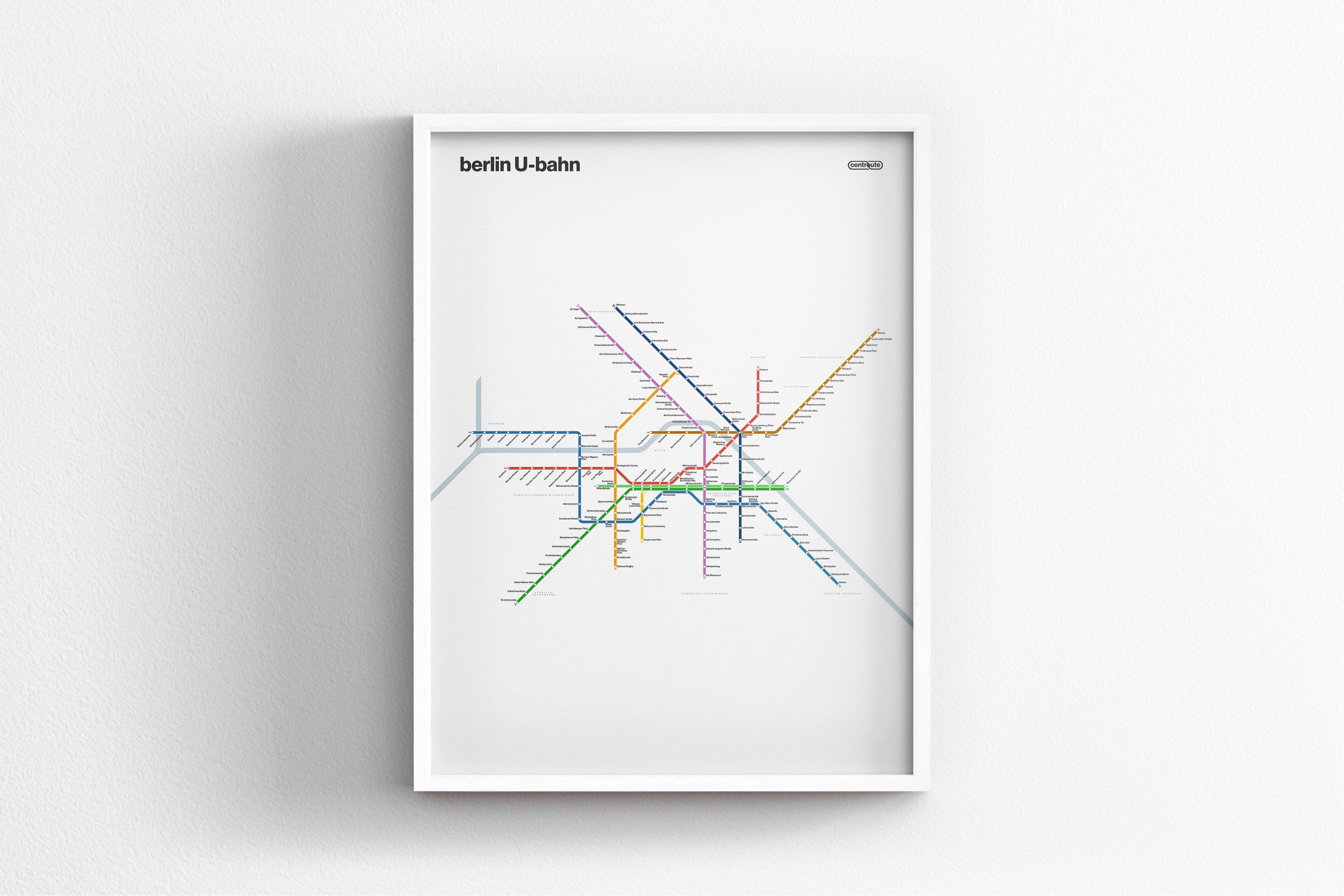 Berlin U-Bahn / Light Mode System Map