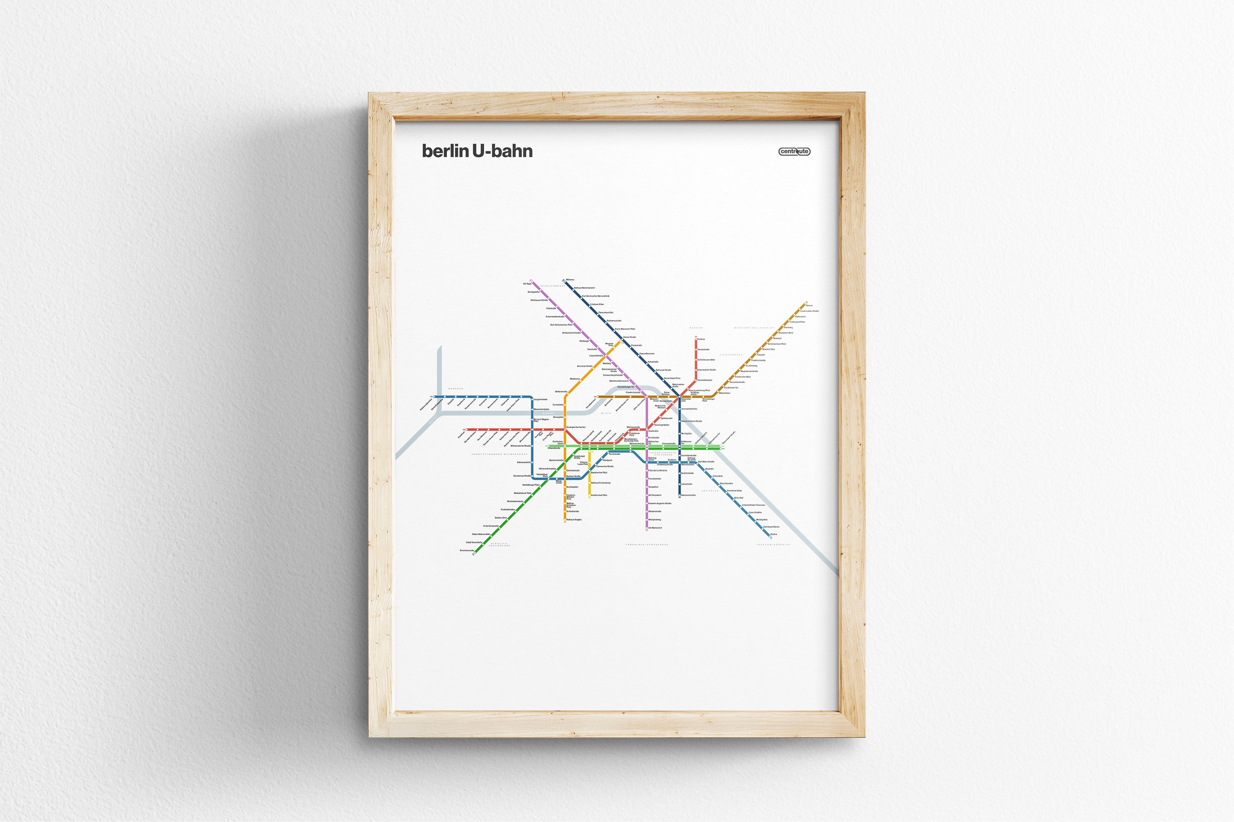 Berlin U-Bahn / Light Mode System Map