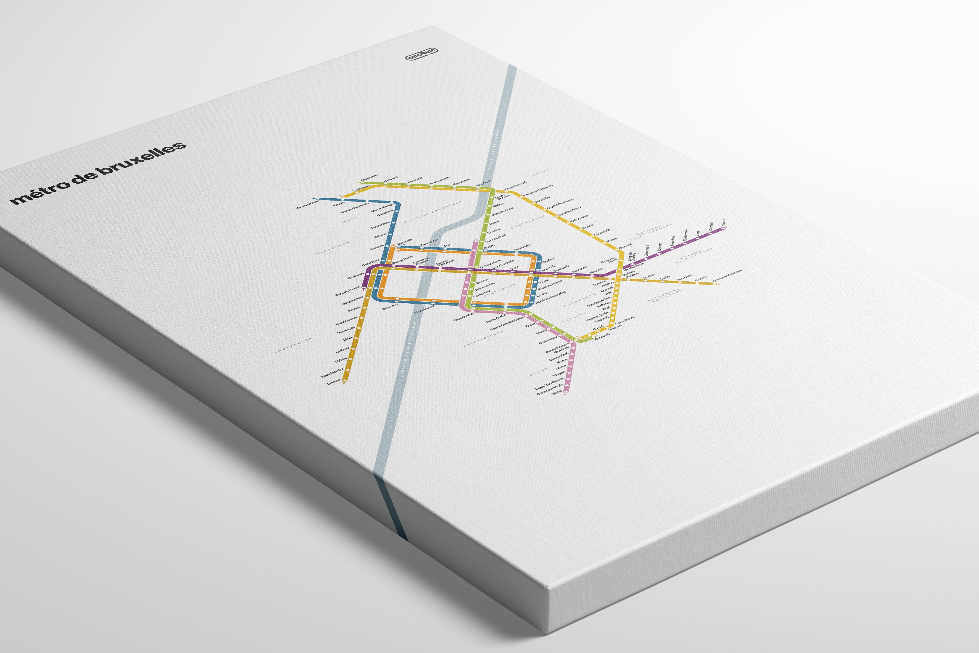 Brussels Metro / Light Mode System Map
