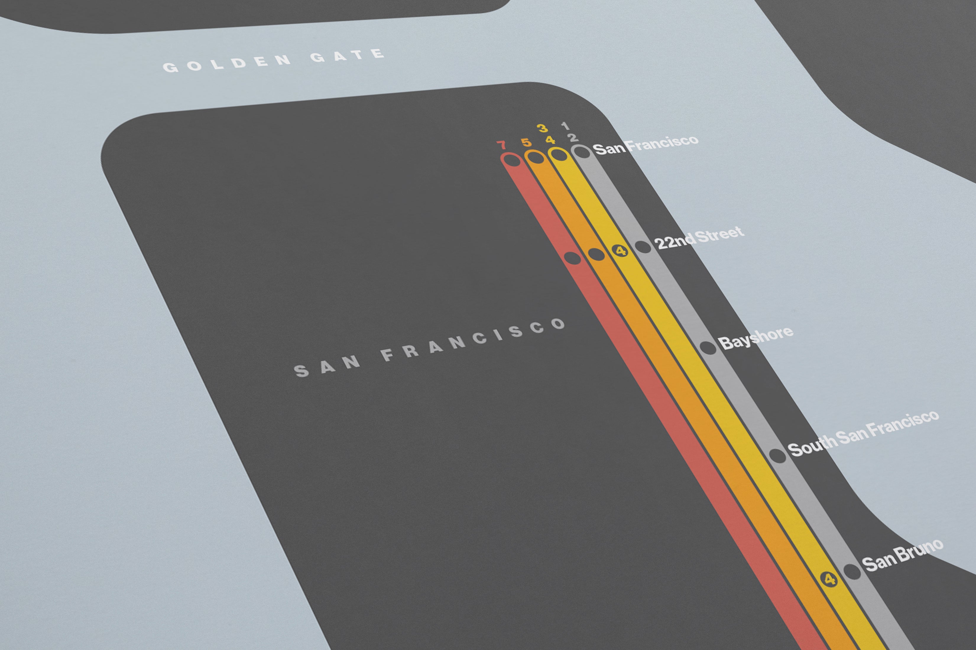 Caltrain / Dark Mode System Map