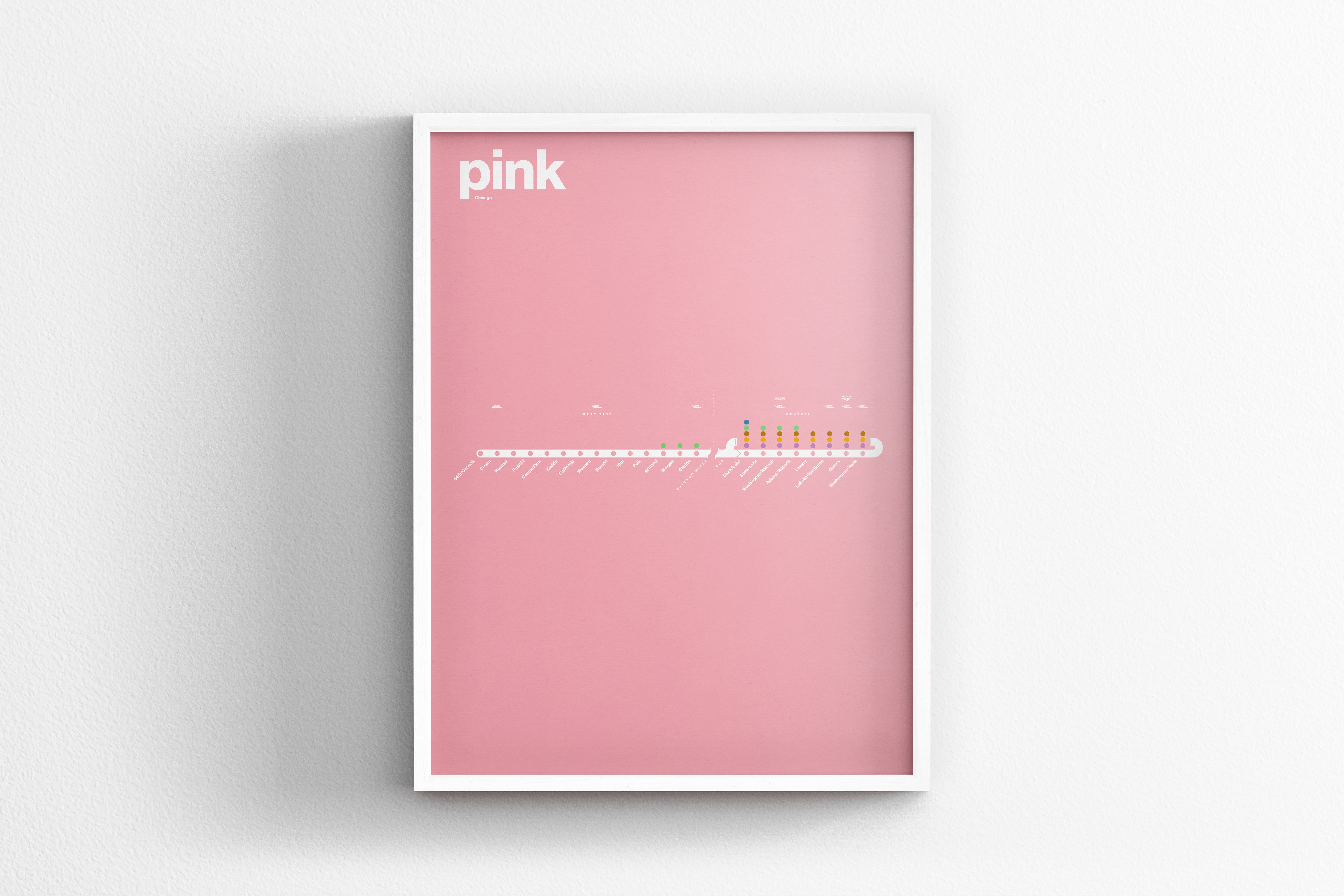 Pink Line Map / Chicago L