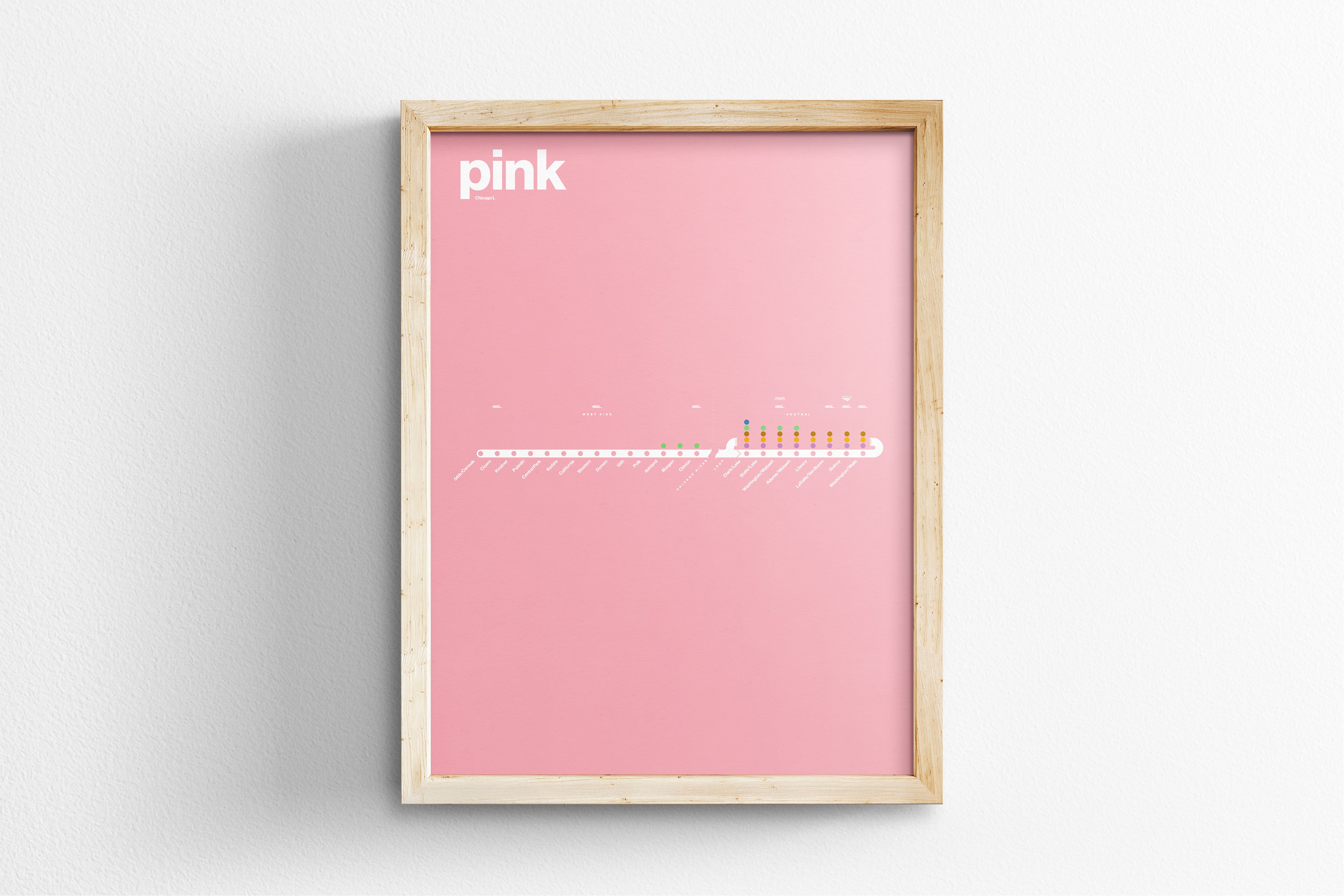 Pink Line Map / Chicago L