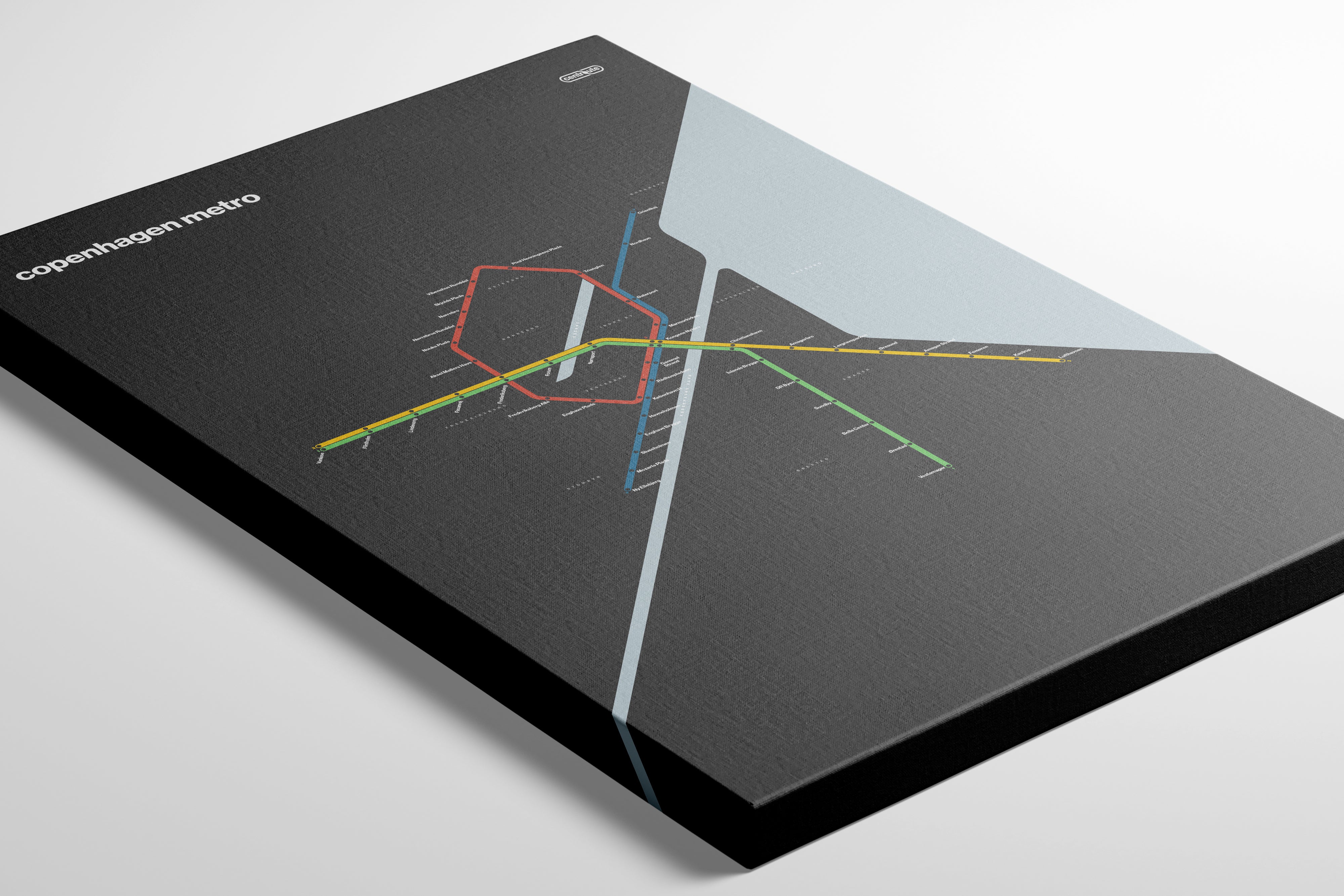 Copenhagen Metro / Dark Mode System Map