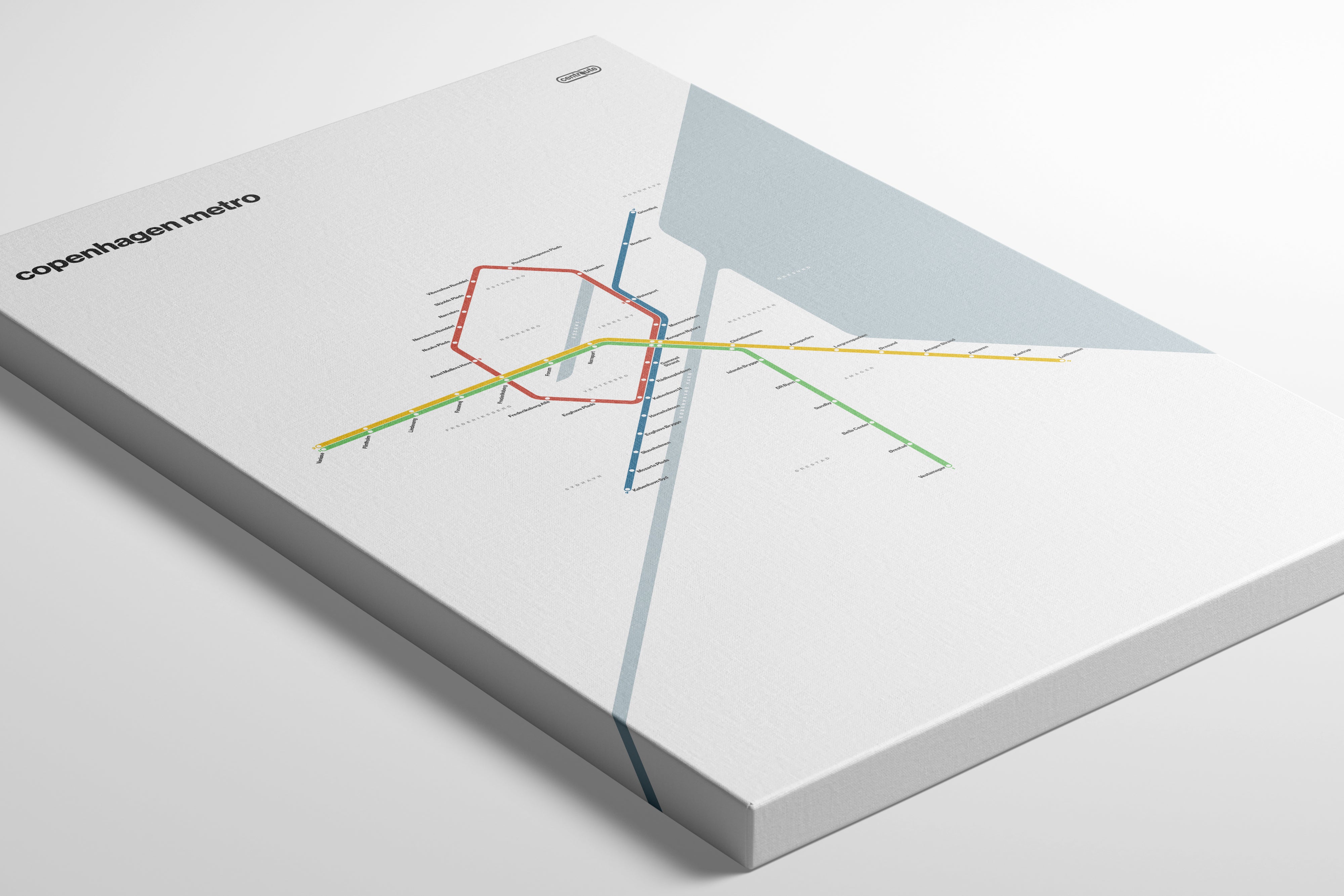 Copenhagen Metro / Light Mode System Map