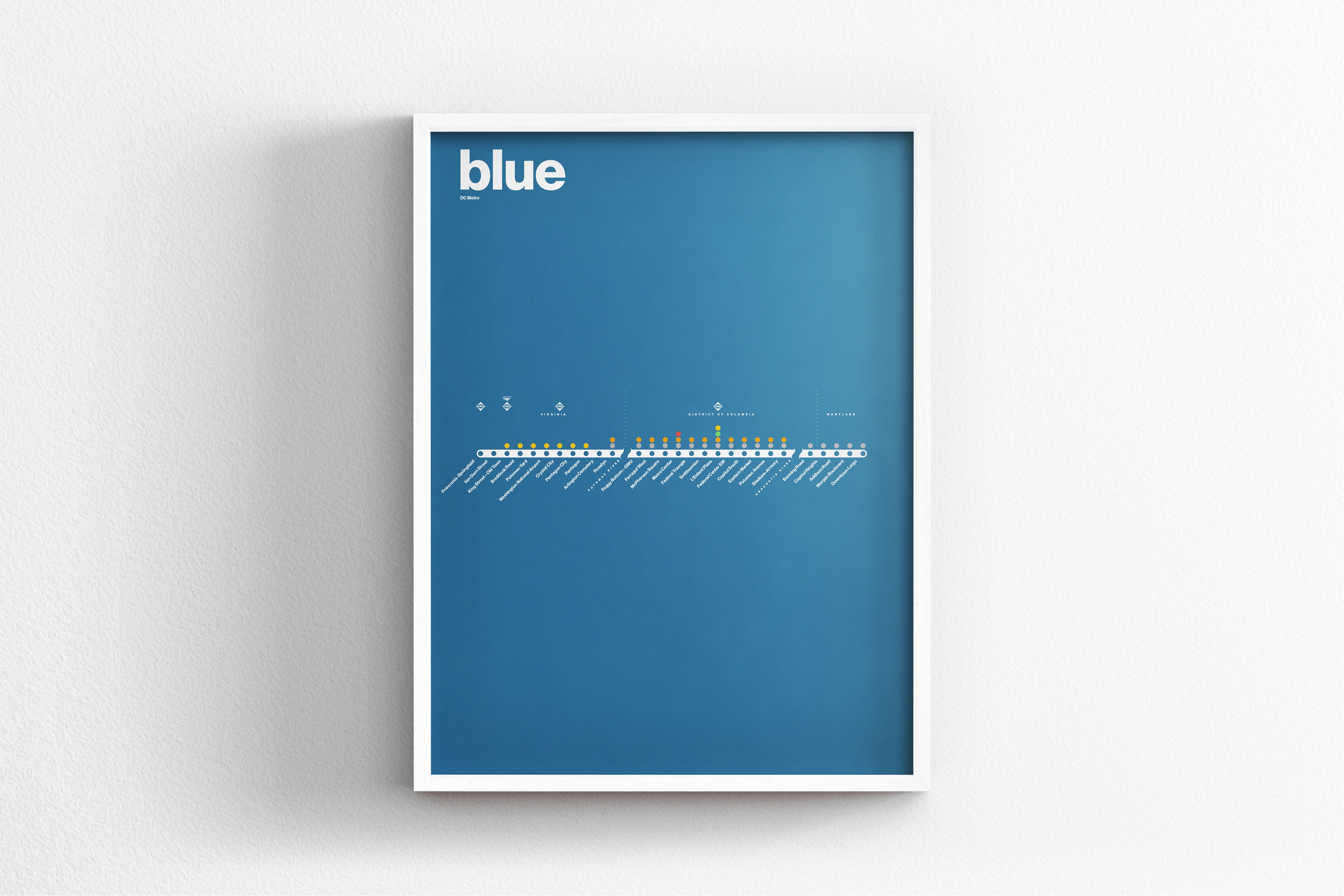 Blue Line Map / DC Metro