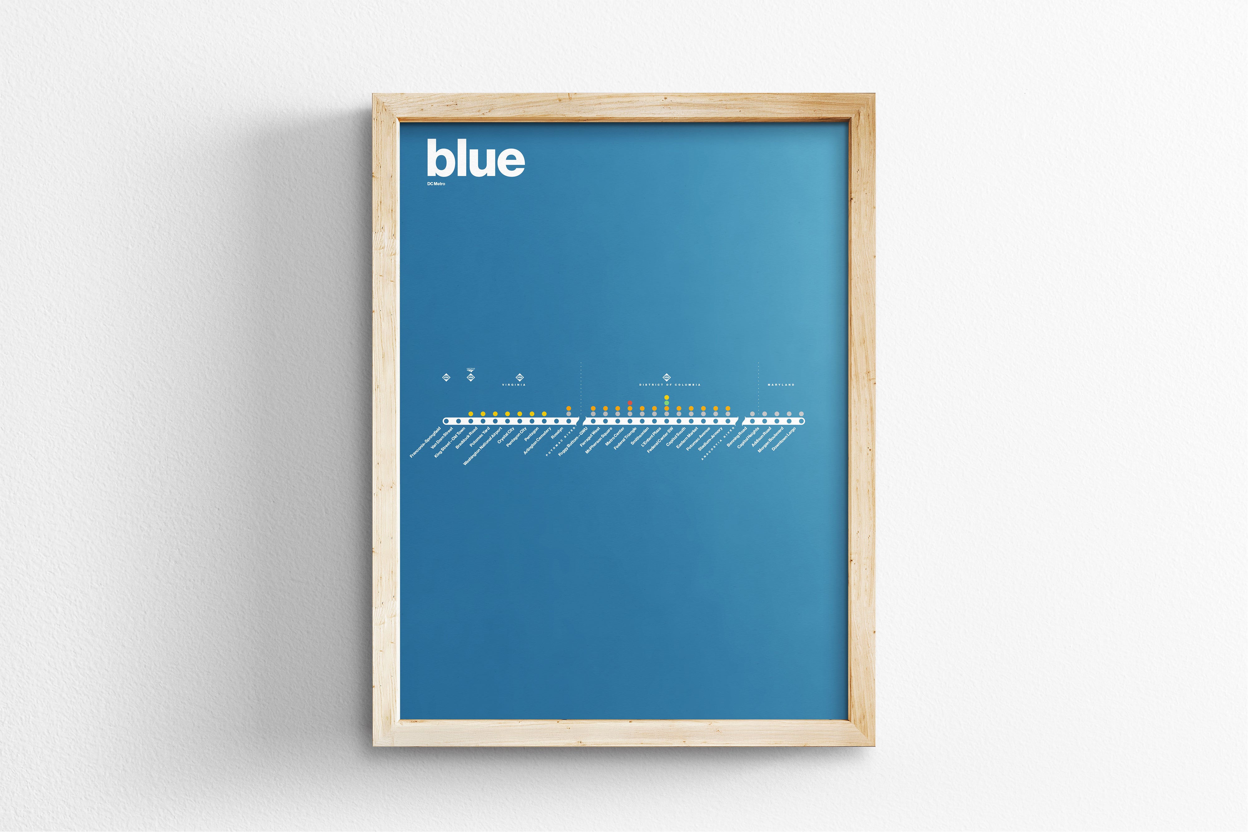 Blue Line Map / DC Metro