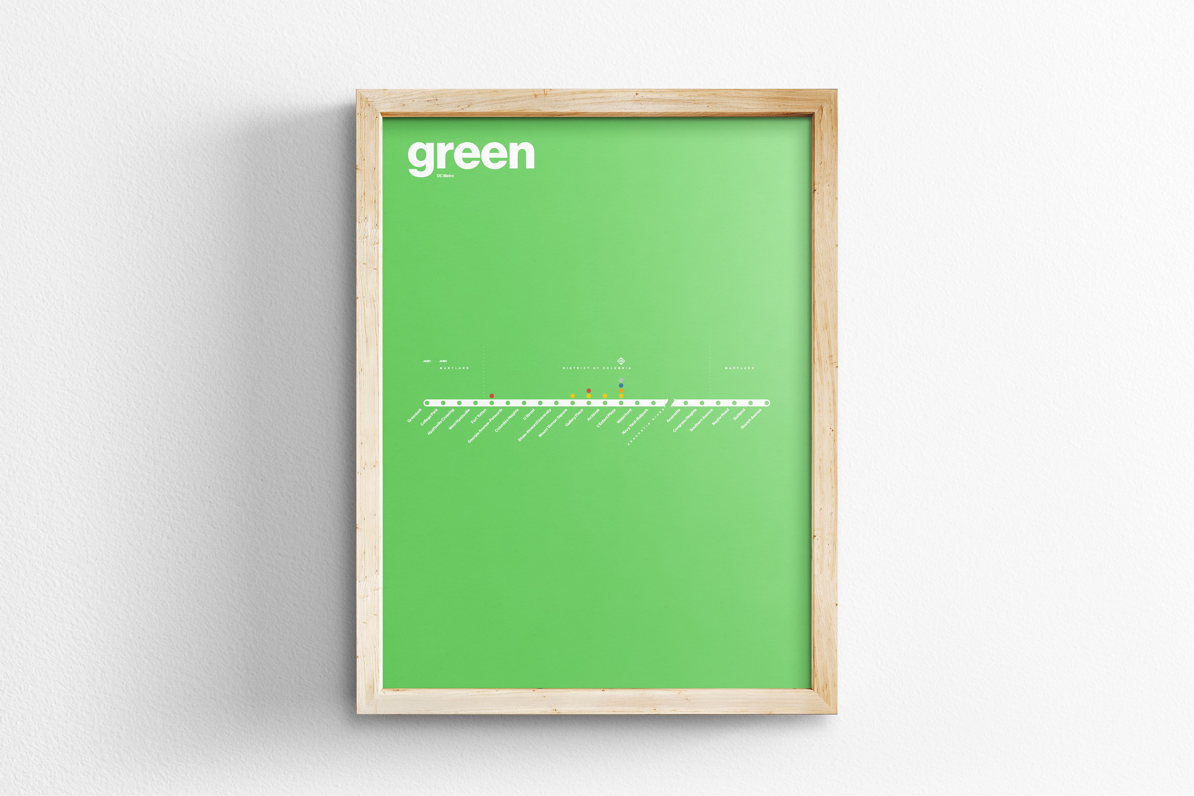 Green Line Map / DC Metro