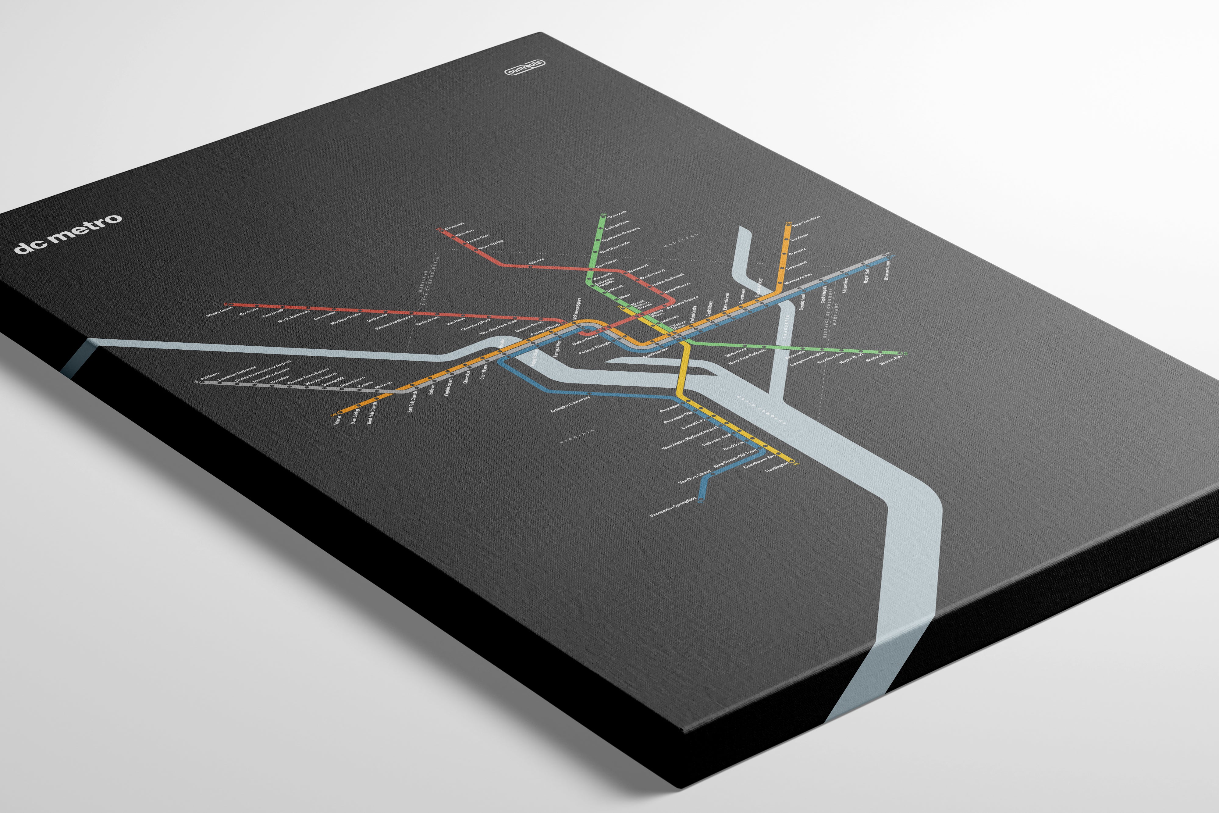 DC Metro / Dark Mode System Map