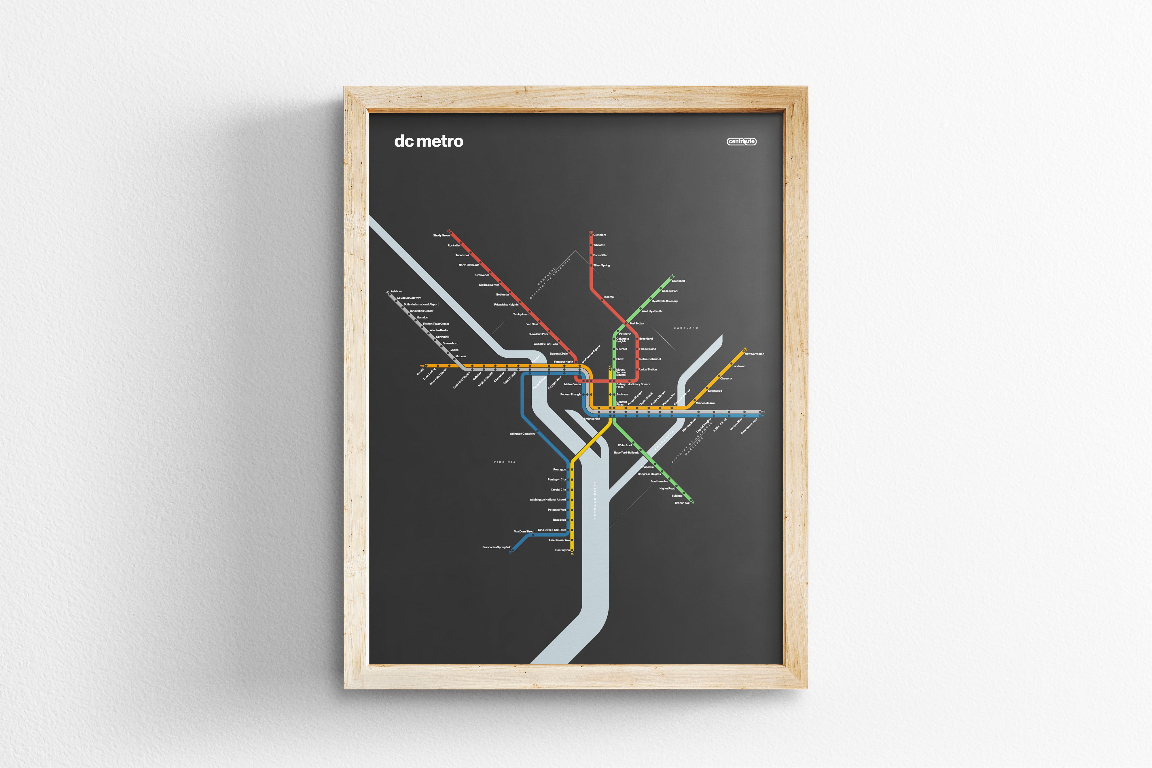 DC Metro / Dark Mode System Map