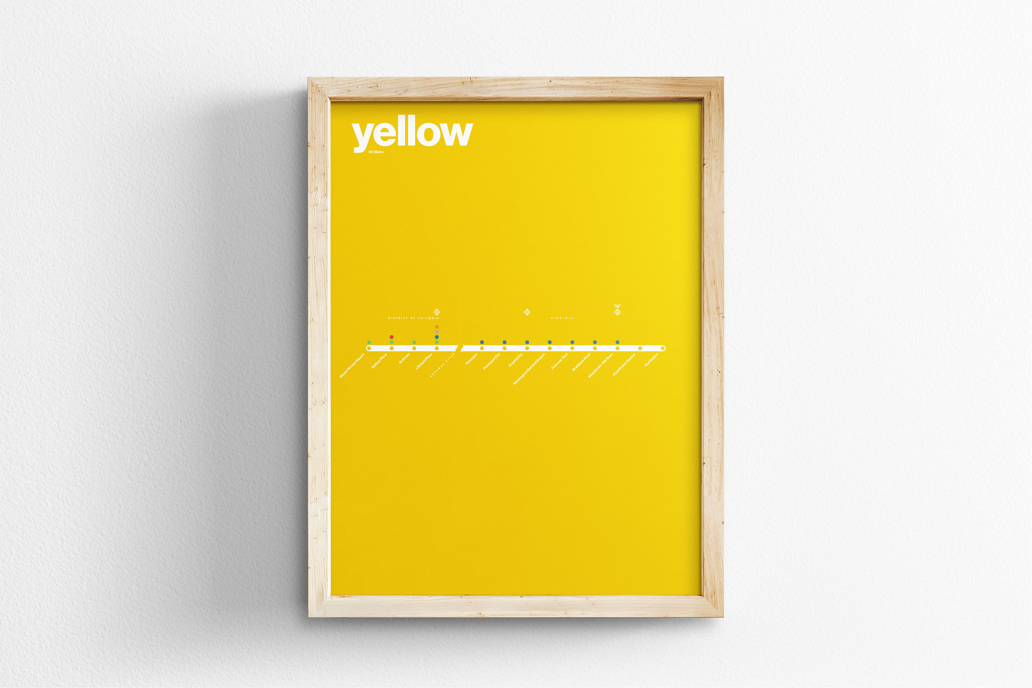 Yellow Line Map / DC Metro