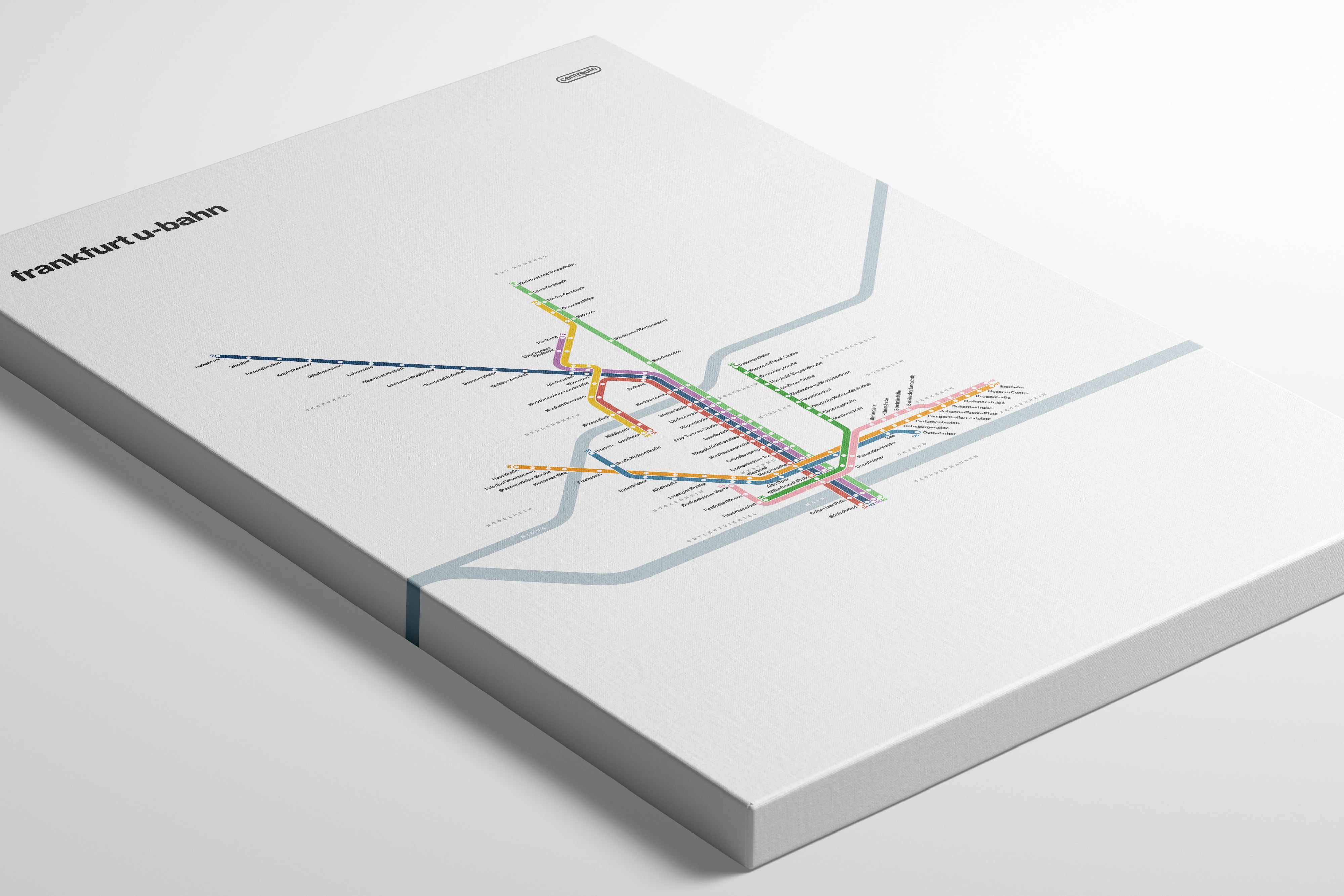 Frankfurt U-bahn / Light Mode System Map