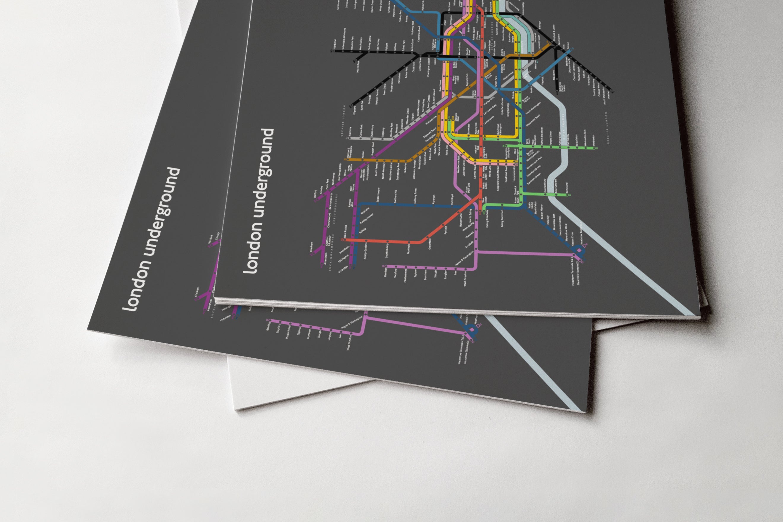 London Underground / Dark Mode System Map / Horizontal