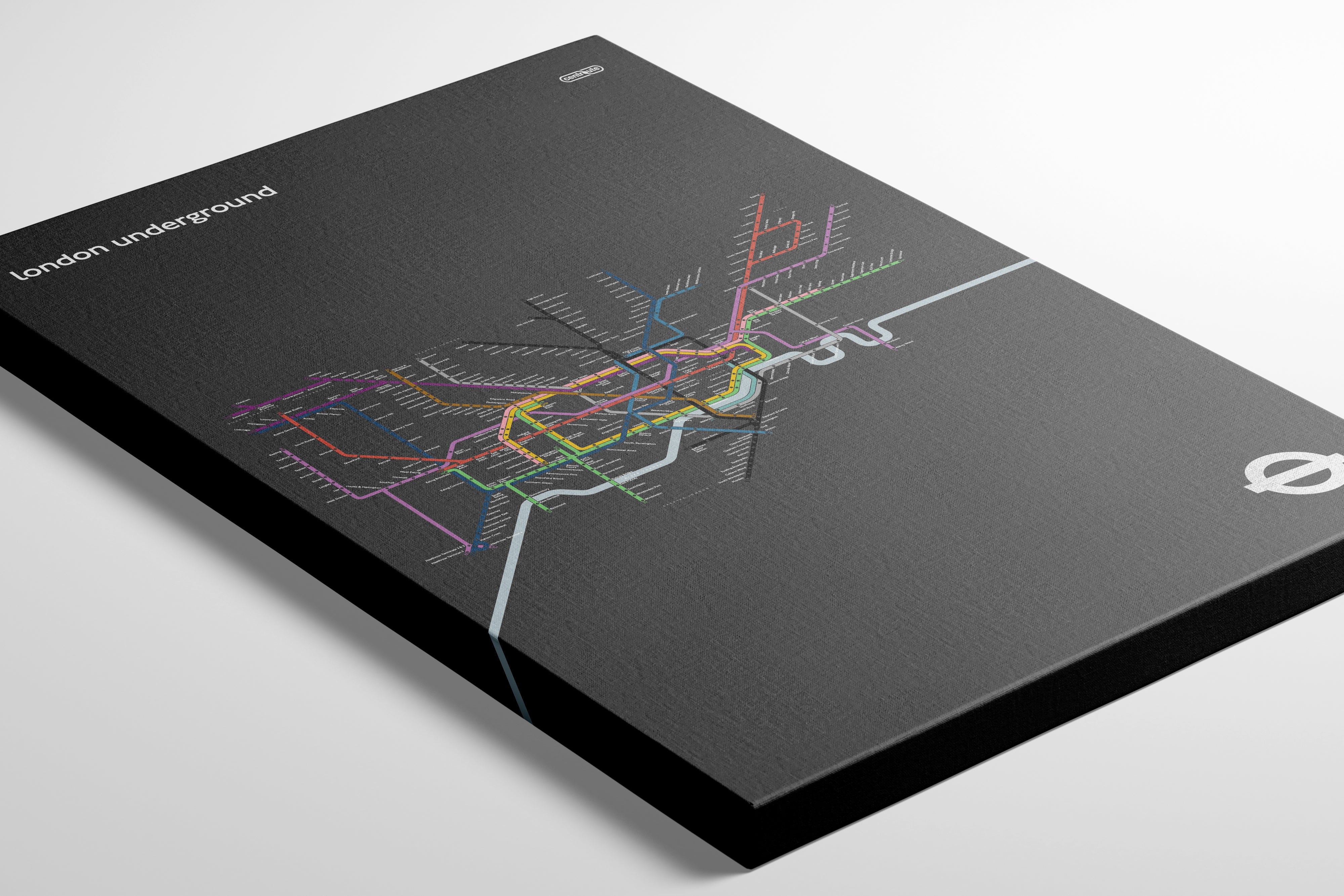 London Underground / Dark Mode System Map / Vertical