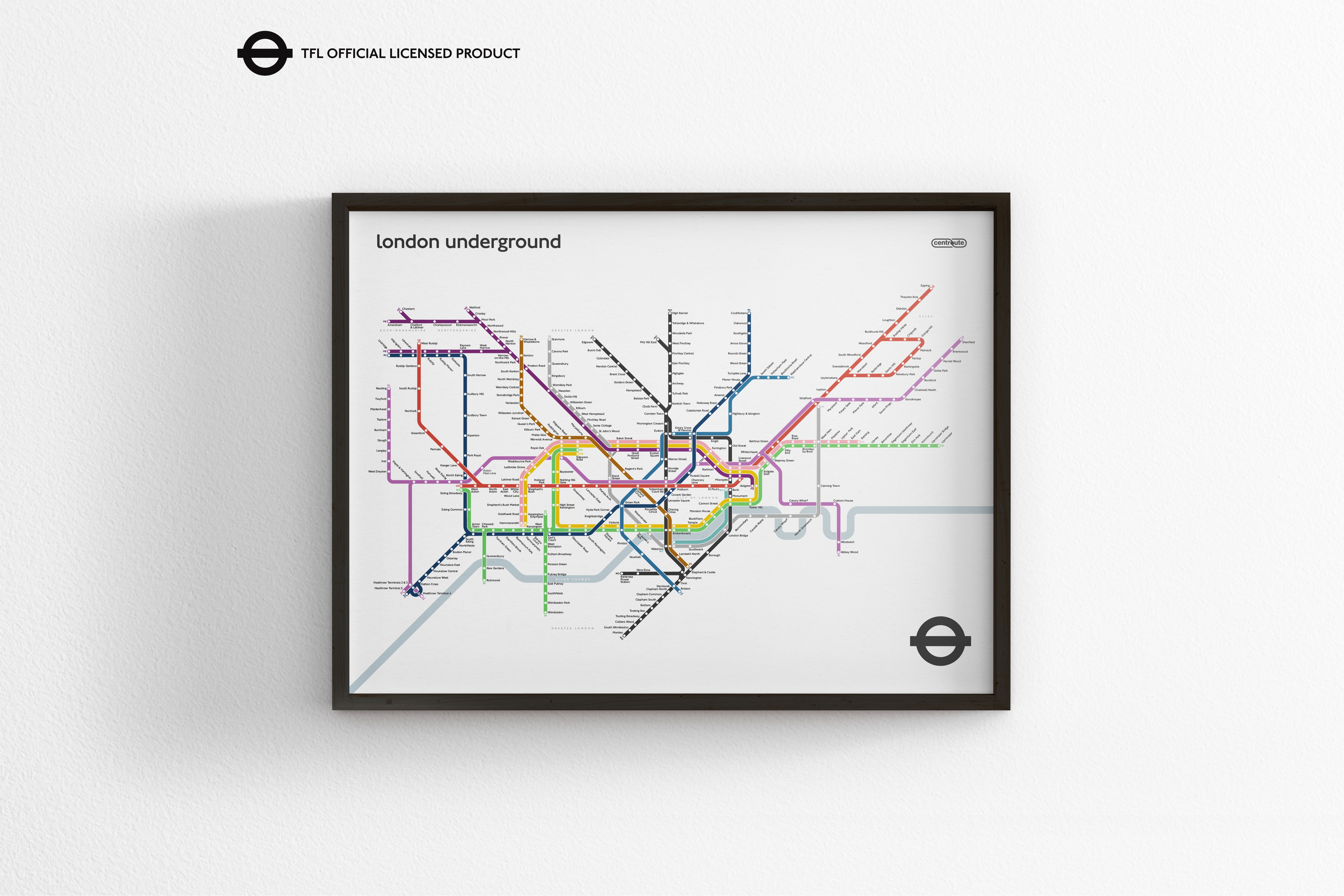 London Underground Tube Map / Light Mode System Map / Horizontal