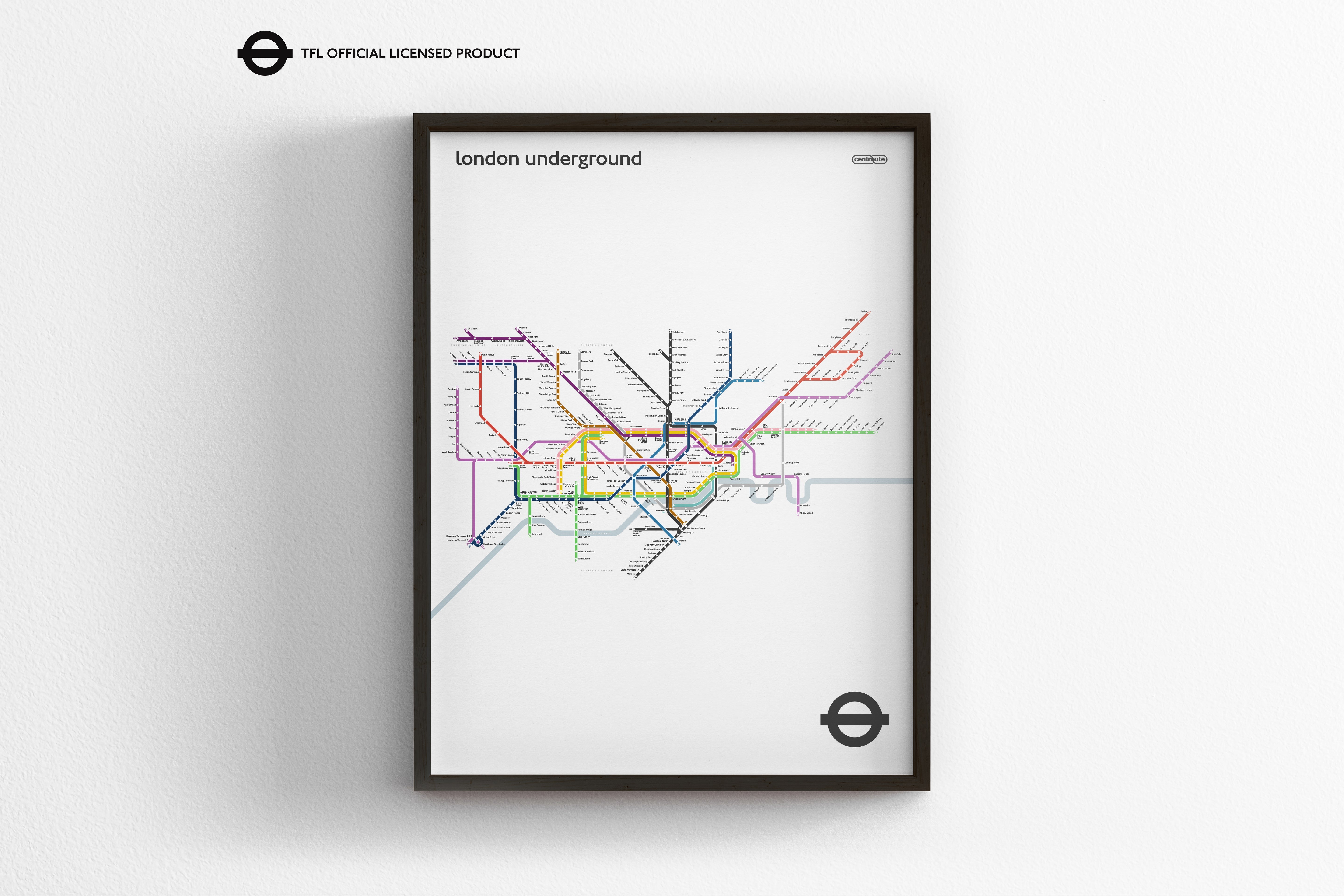 London Underground / Light Mode System Map / Vertical