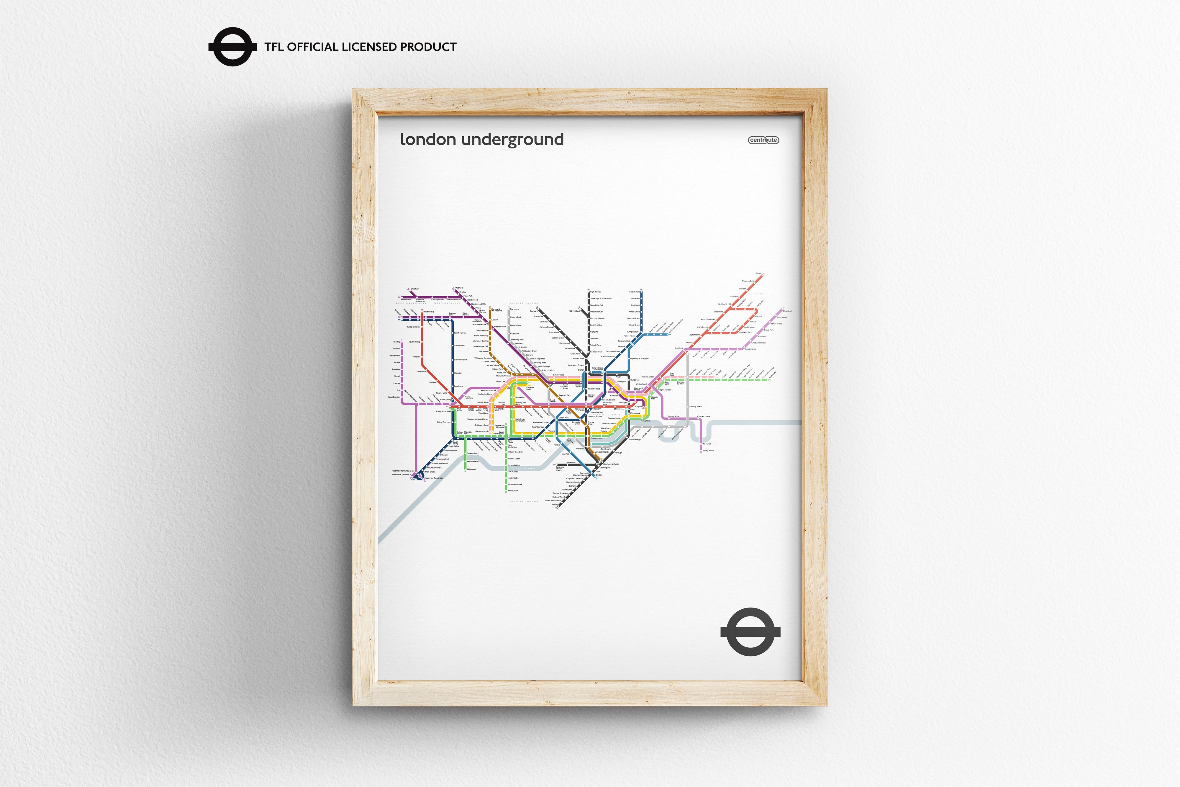 London Underground / Light Mode System Map / Vertical