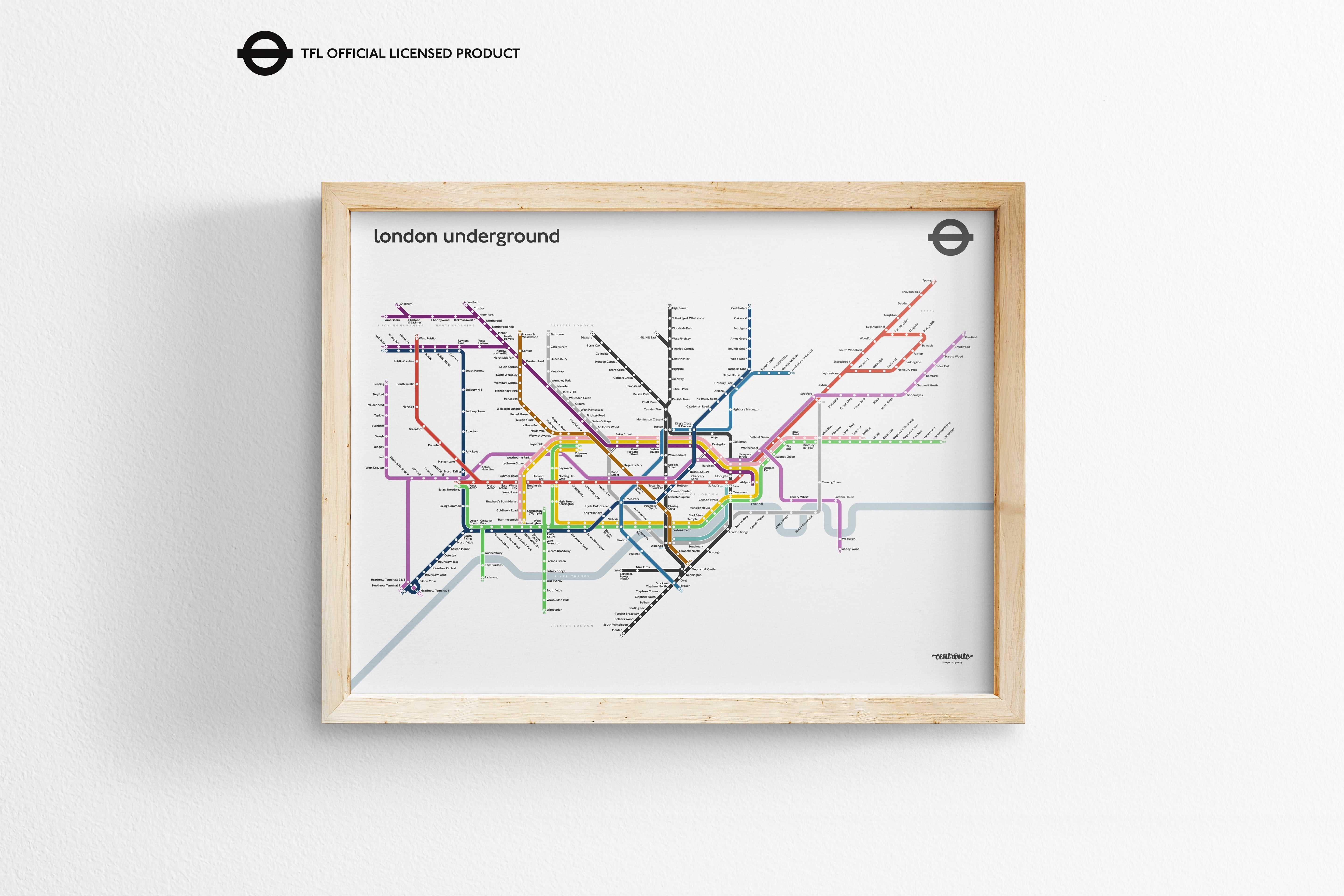 London Underground Tube Map / Light Mode System Map / Horizontal