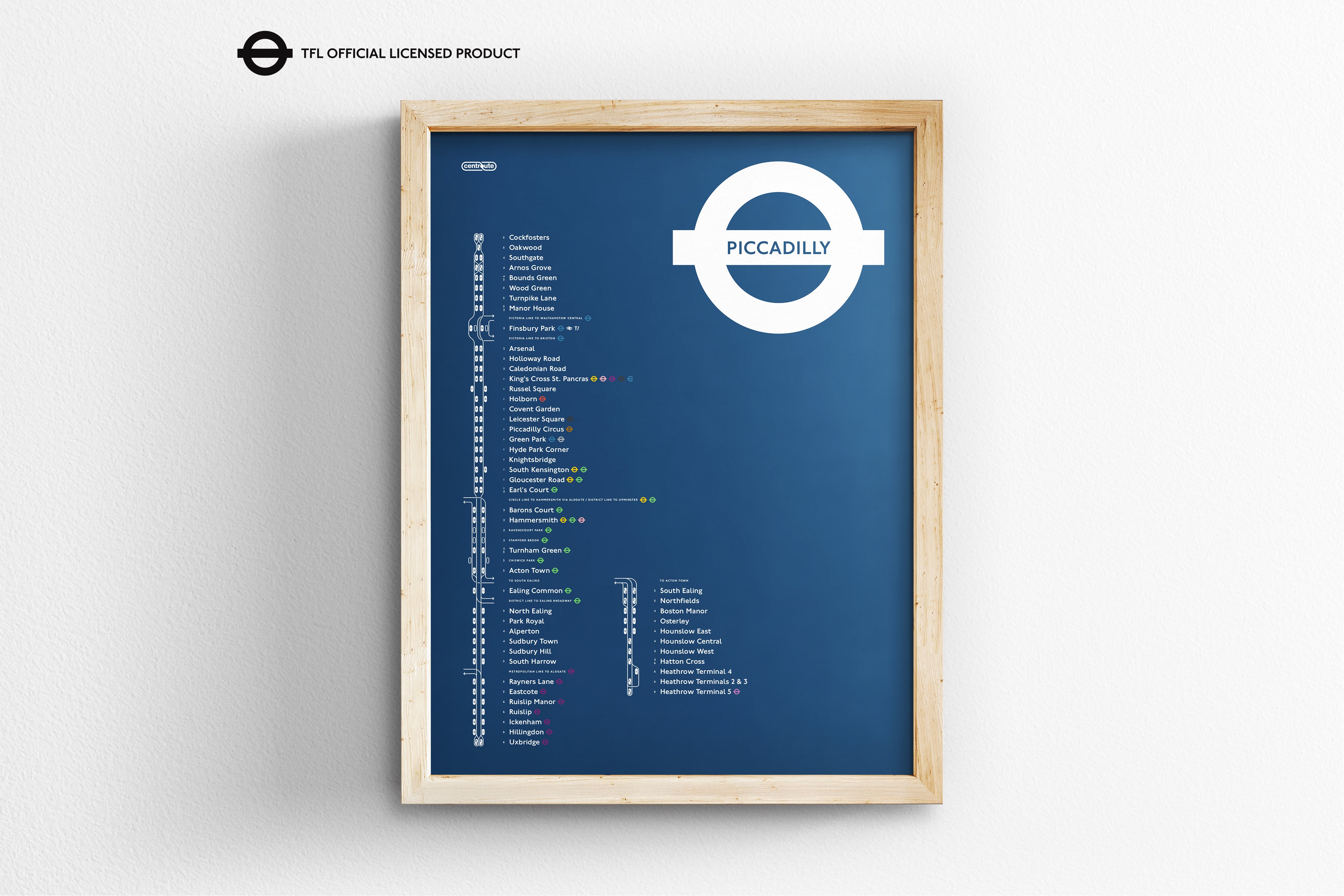 Piccadilly Line Map / London Underground