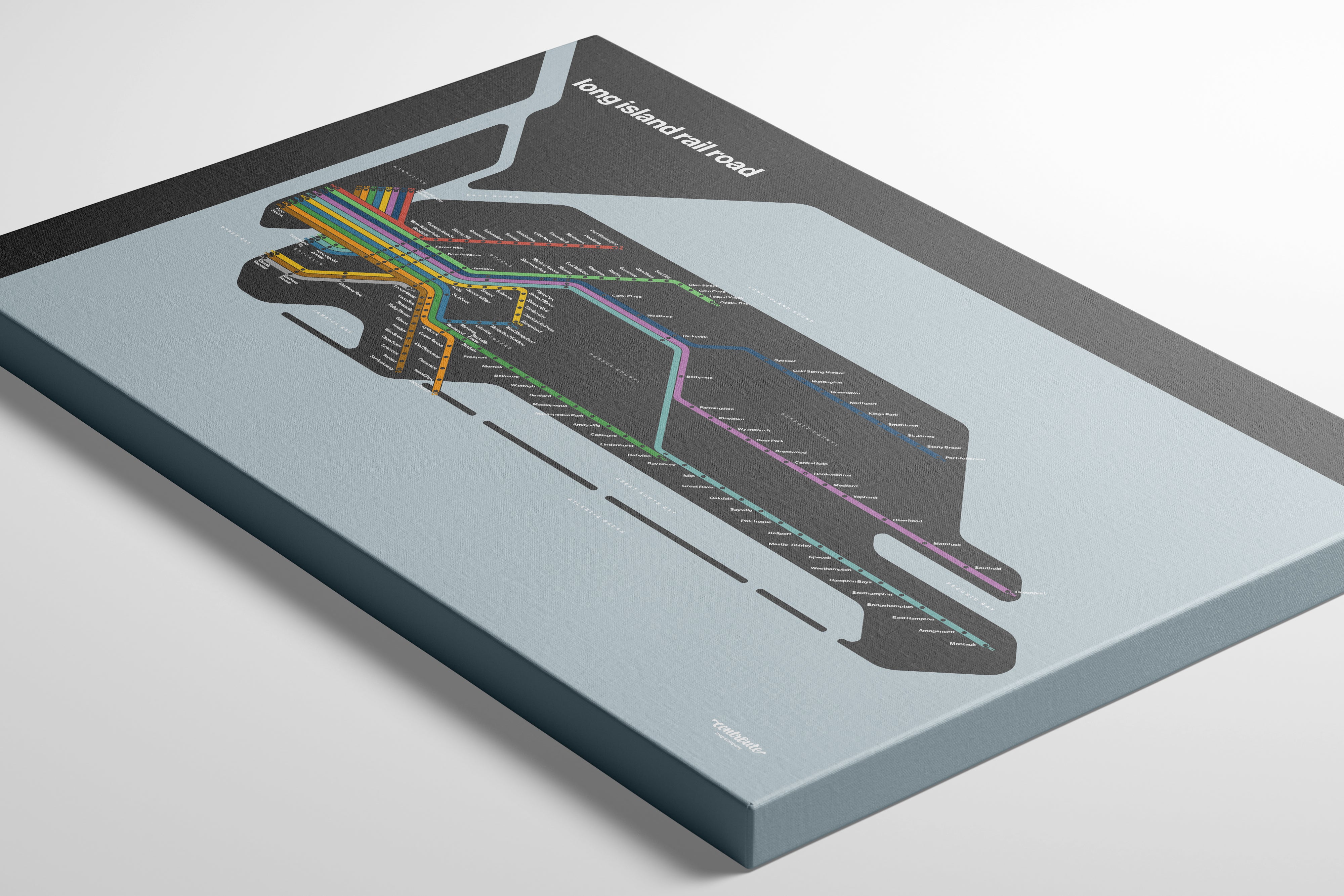 LIRR Long Island Rail Road / Dark Mode System Map