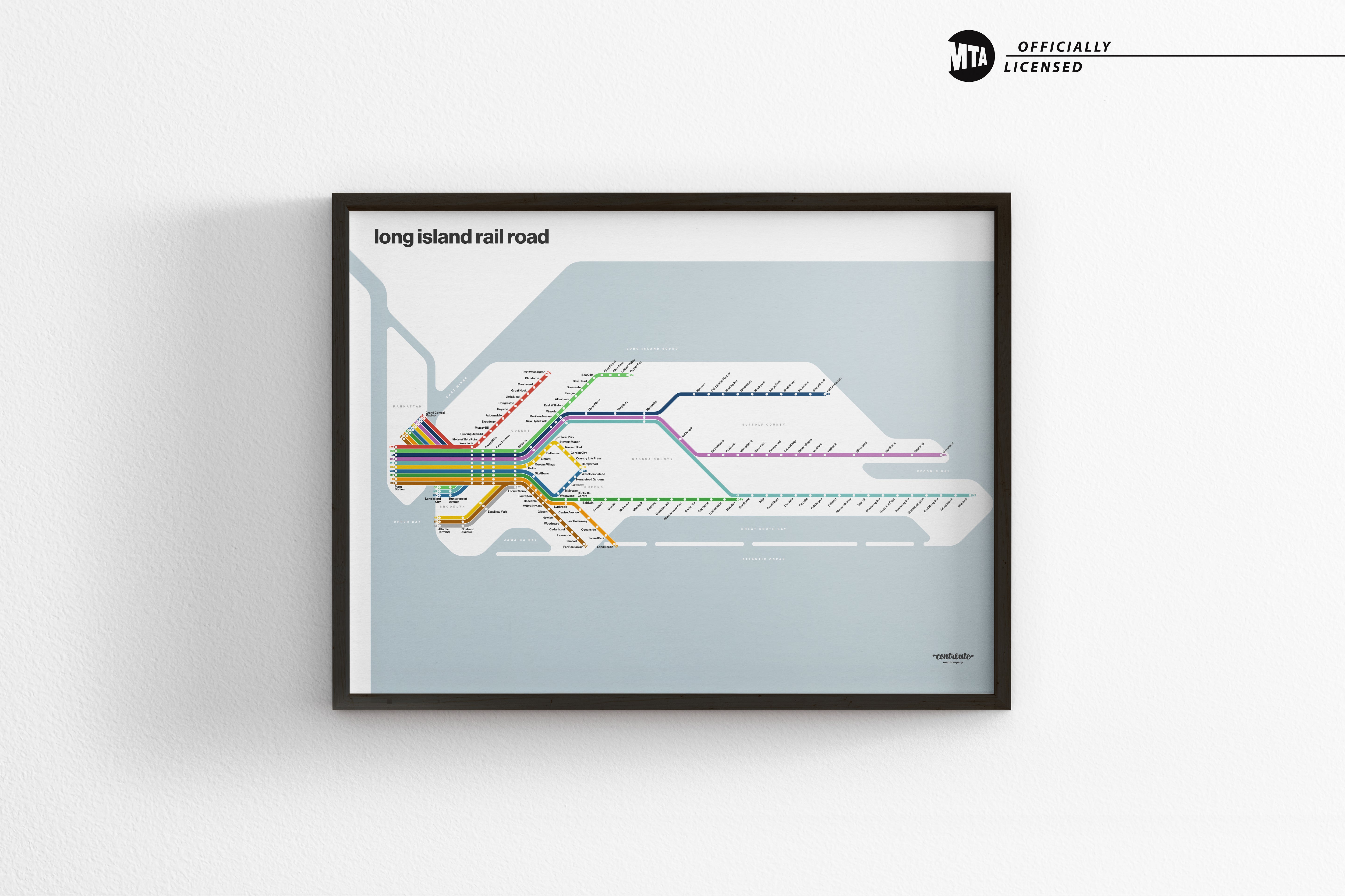 LIRR Long Island Rail Road / Light Mode System Map