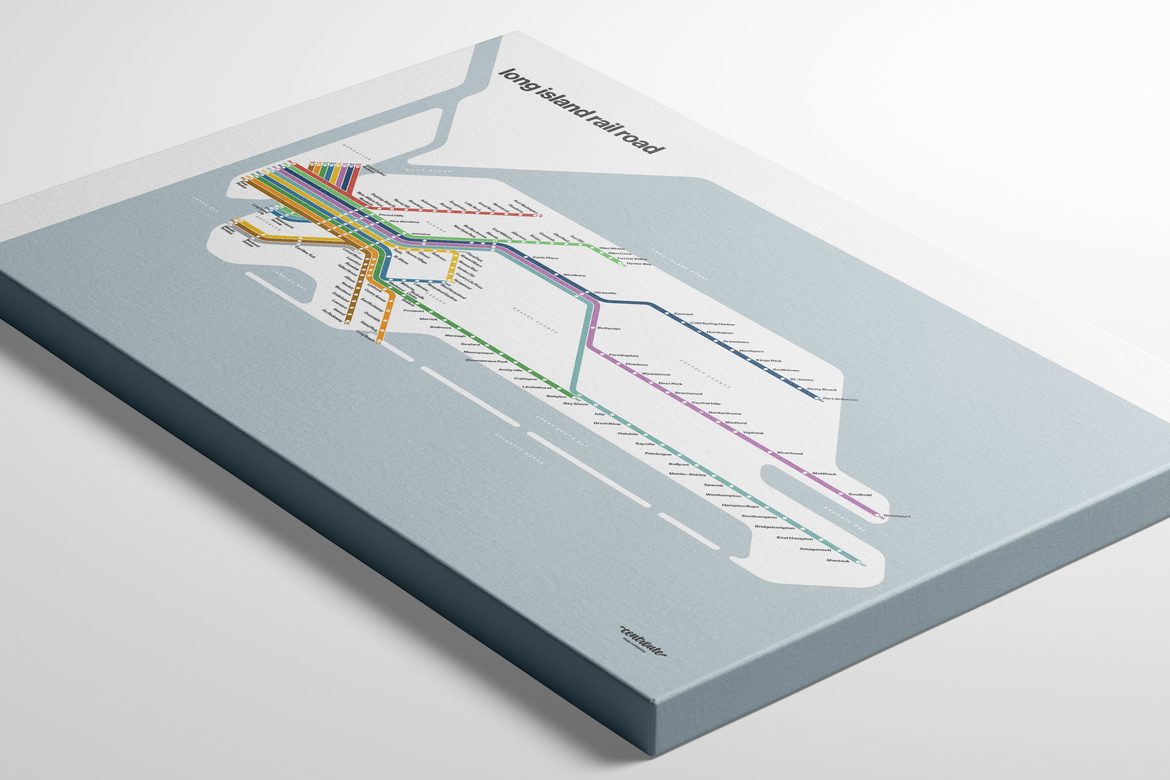 LIRR Long Island Rail Road / Light Mode System Map