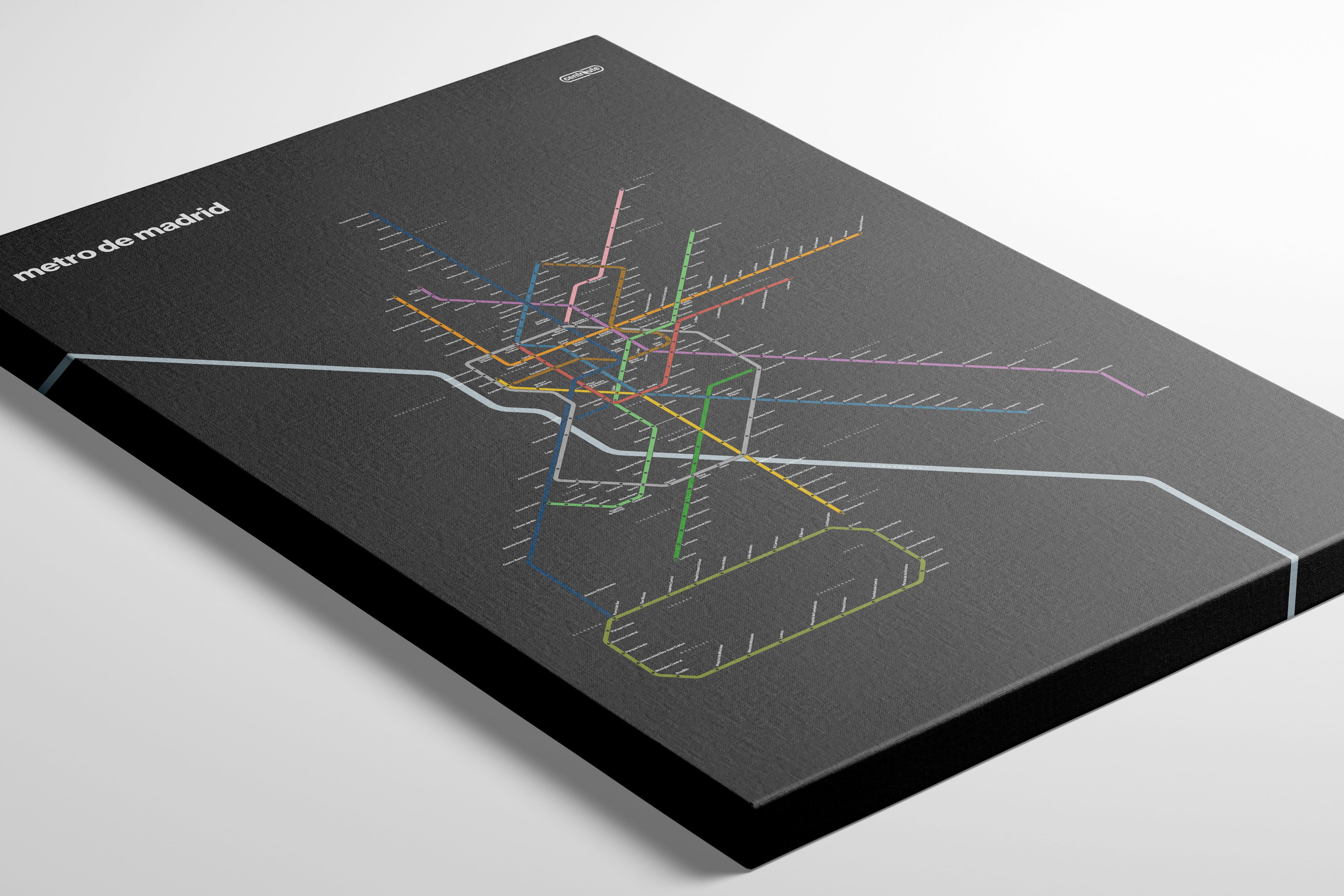 Madrid Metro / Dark Mode System Map
