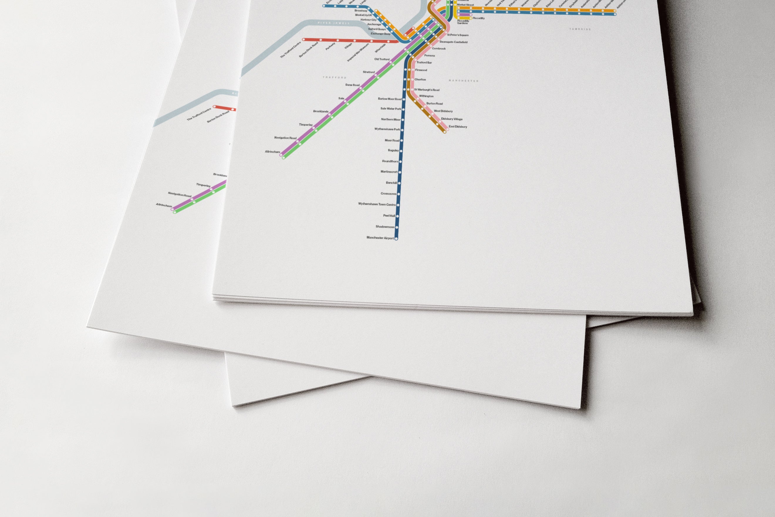 Manchester Metrolink / Light Mode System Map
