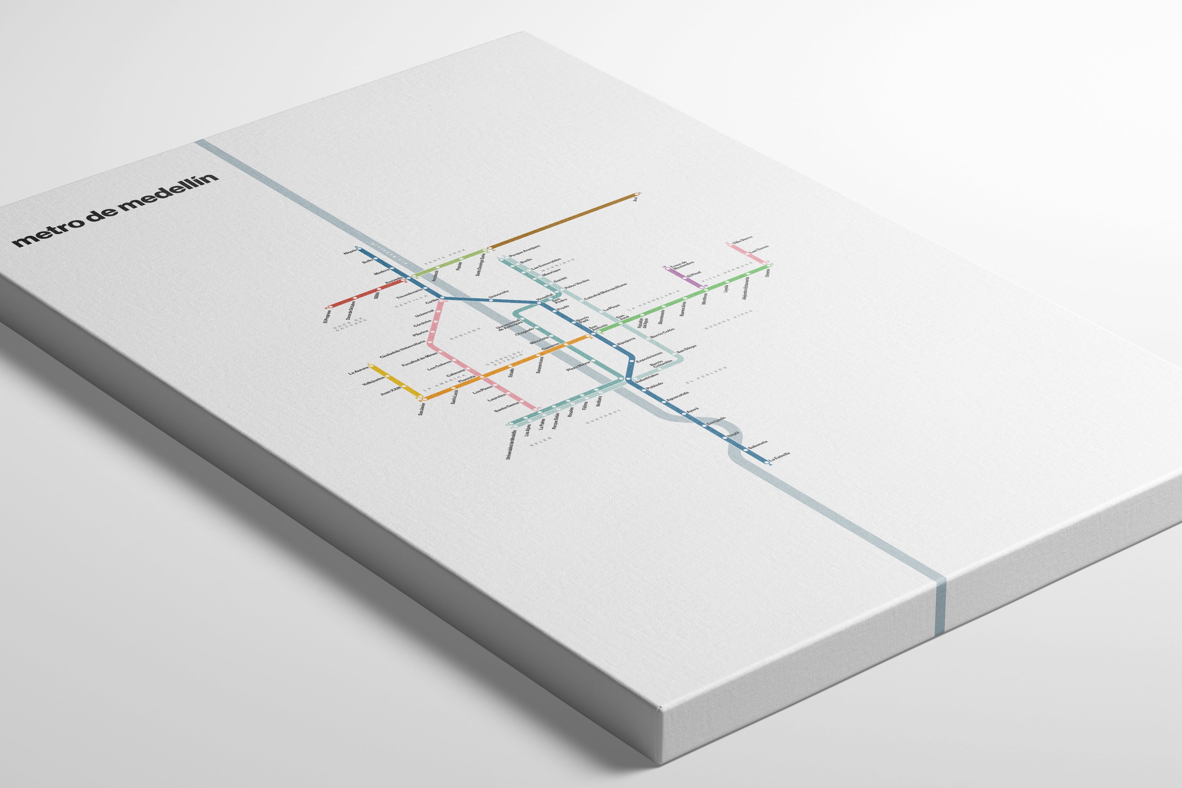 Medellín Metro / Light Mode System Map